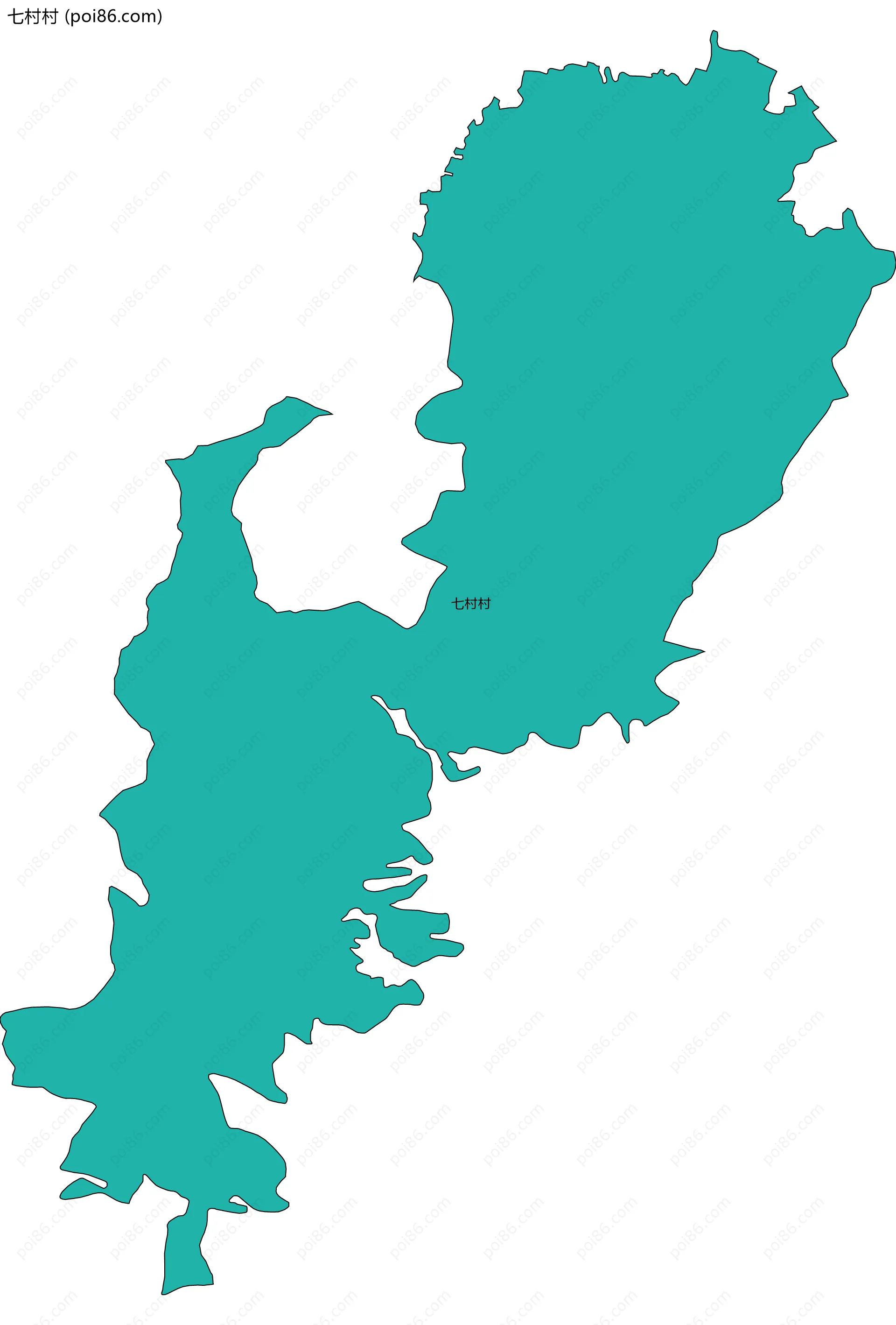 七村村边界地图