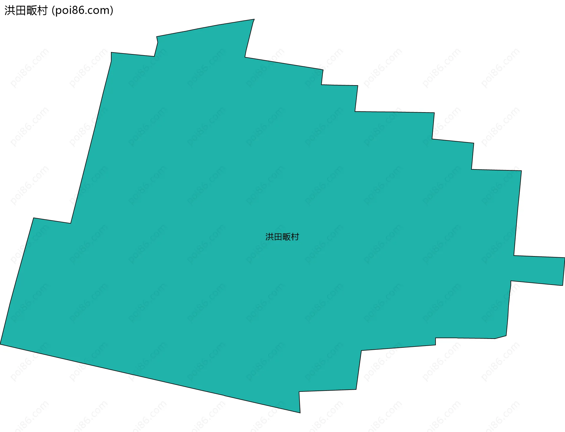 洪田畈村边界地图
