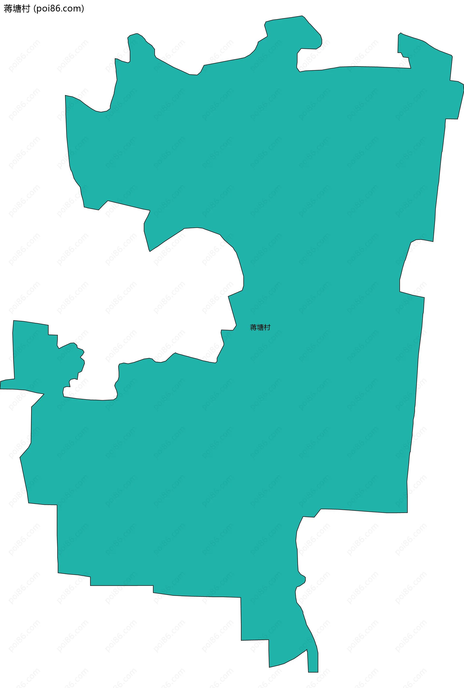 蒋塘村边界地图