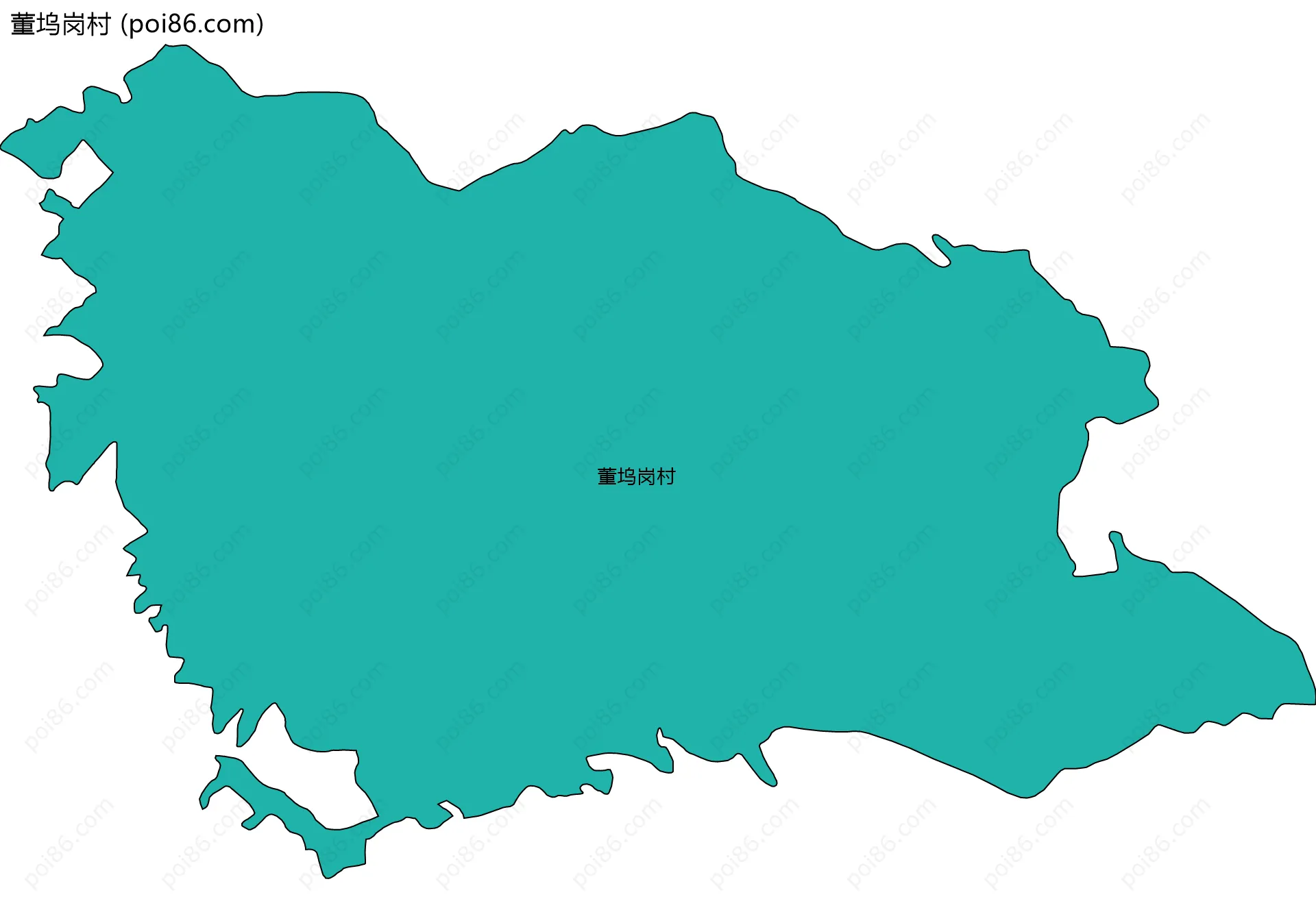 董坞岗村边界地图