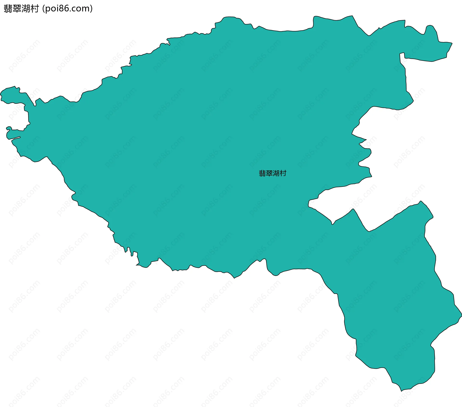 翡翠湖村边界地图