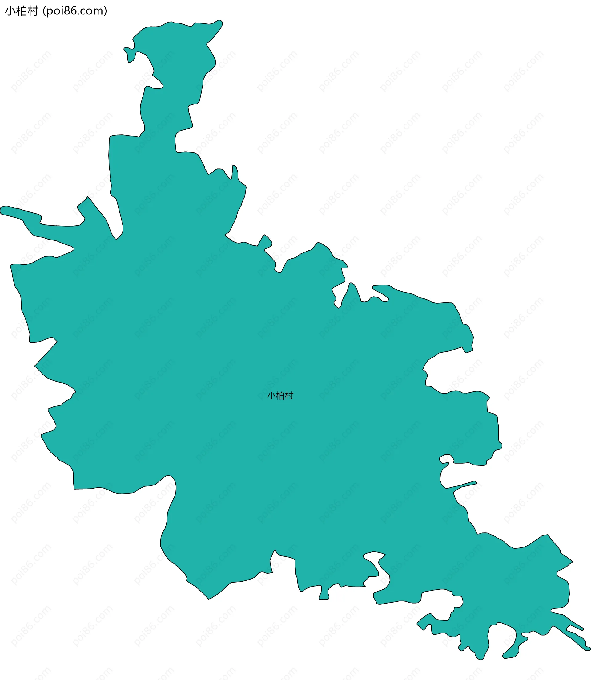 小柏村边界地图