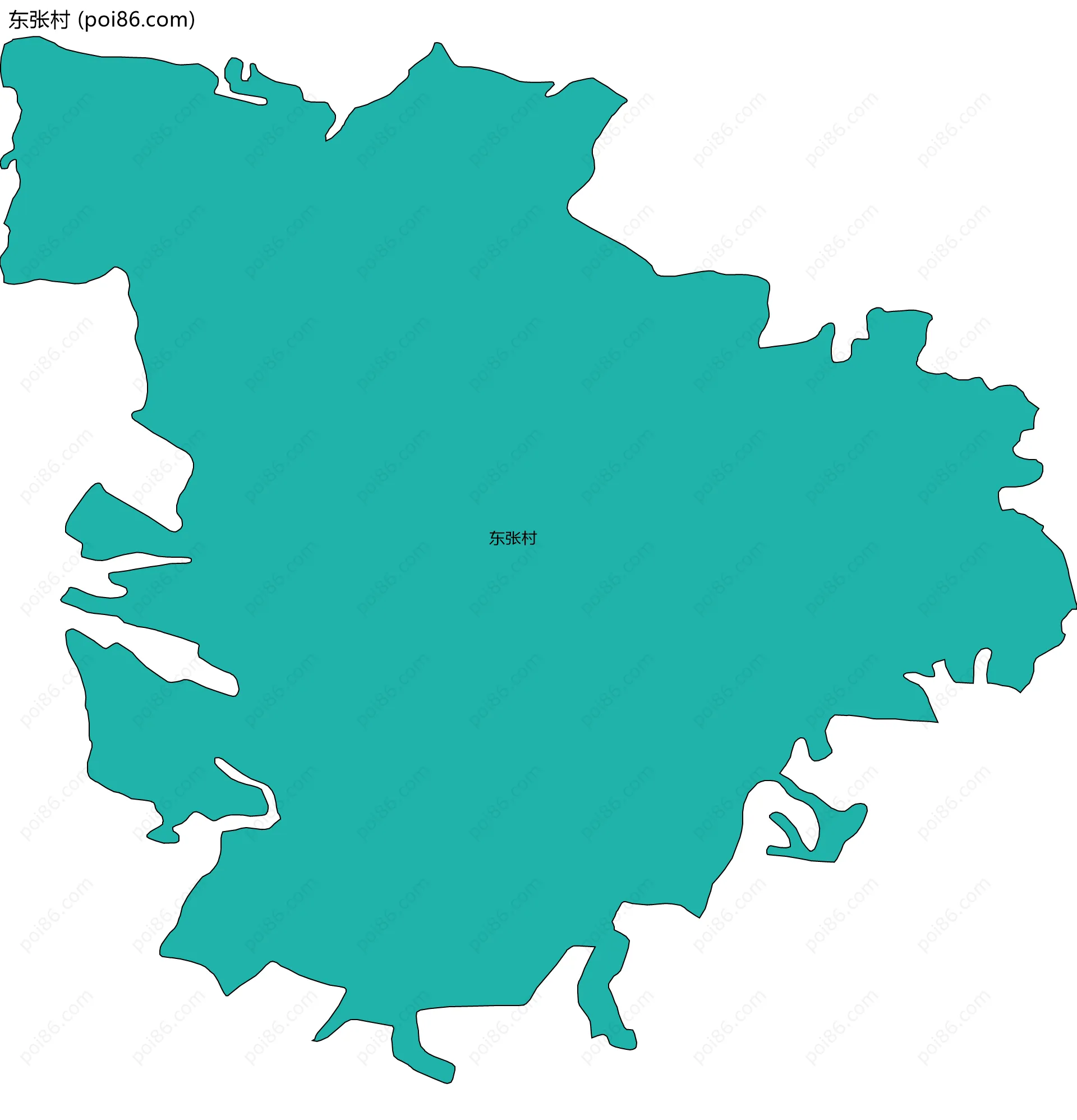 东张村边界地图