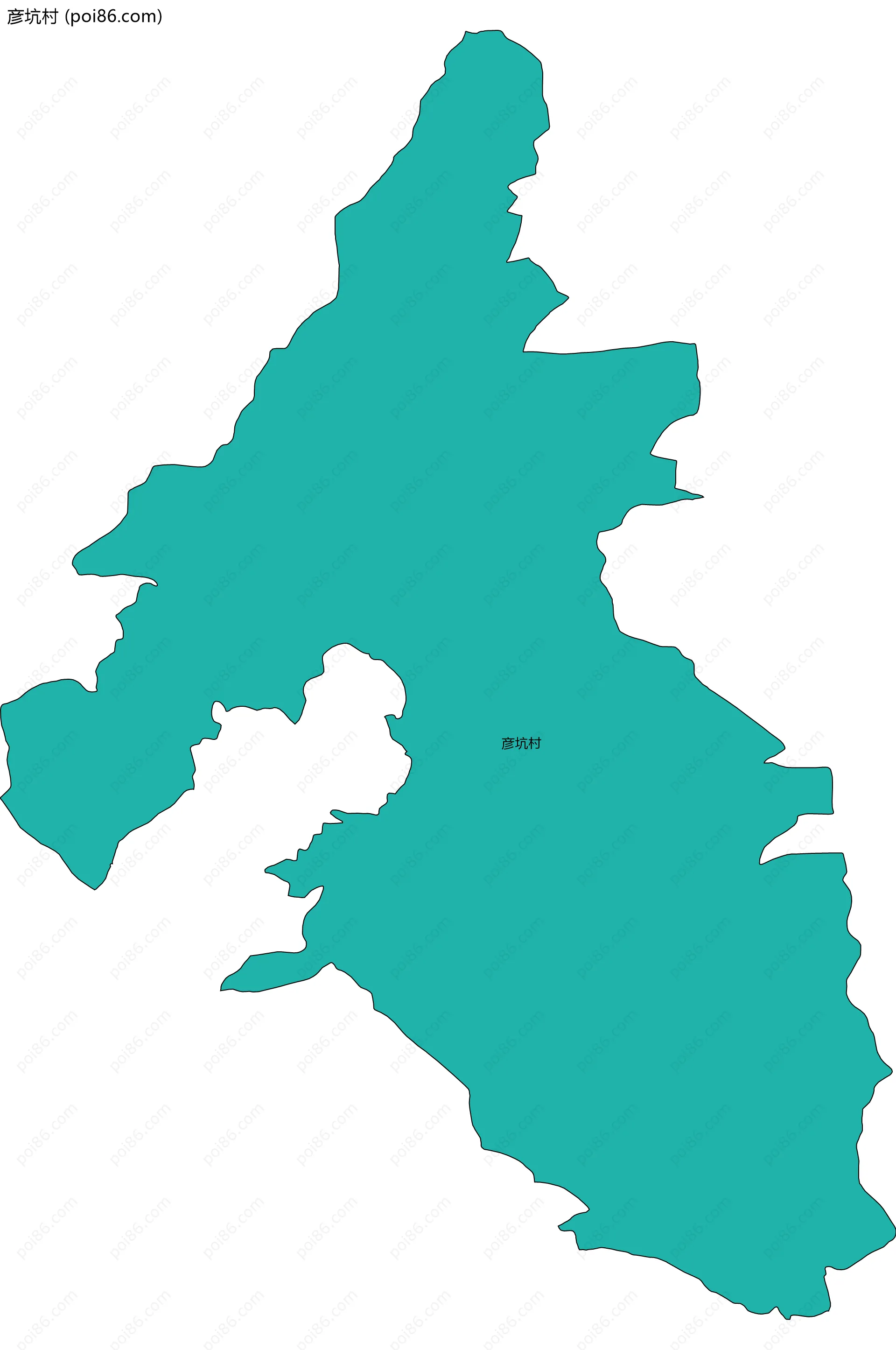 彦坑村边界地图