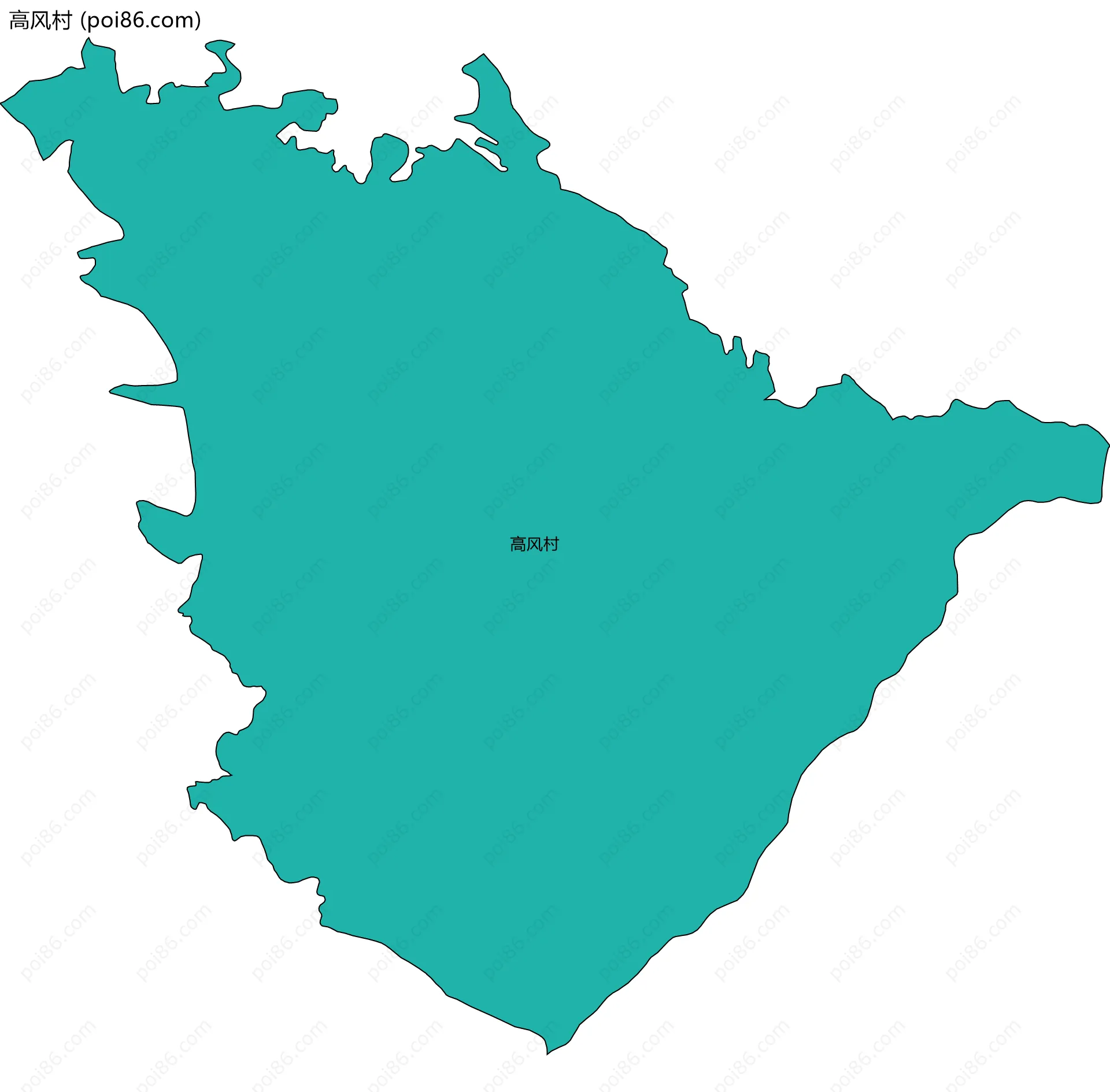 高风村边界地图