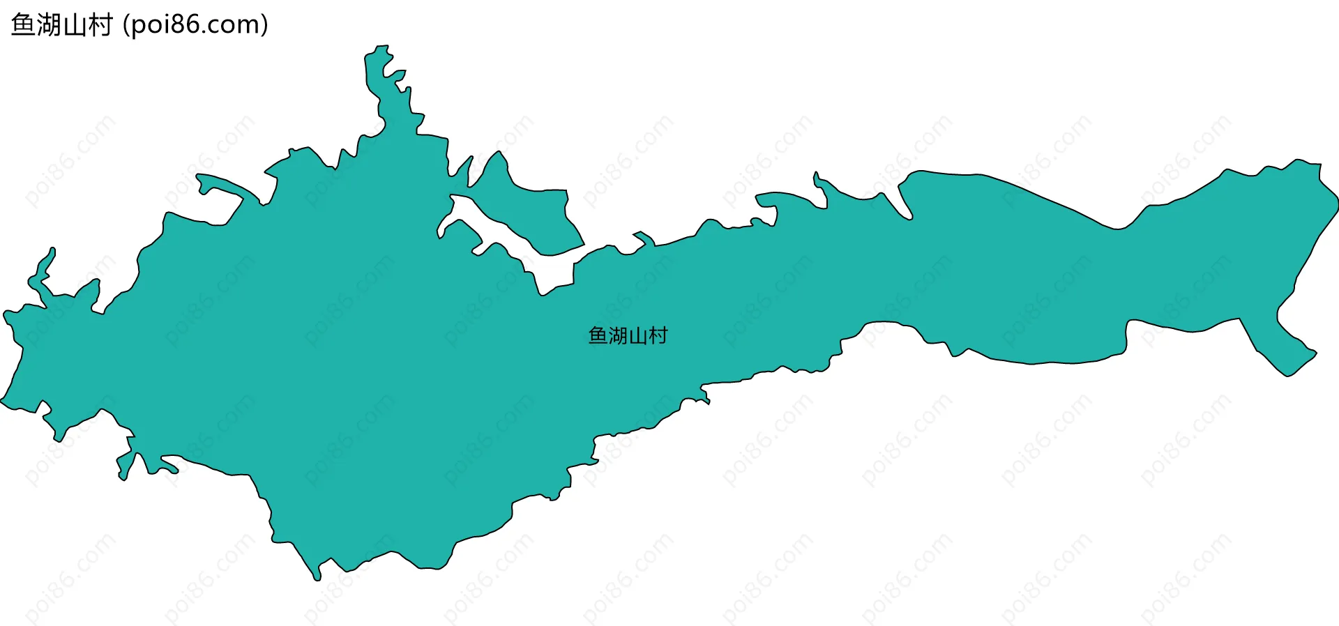 鱼湖山村边界地图