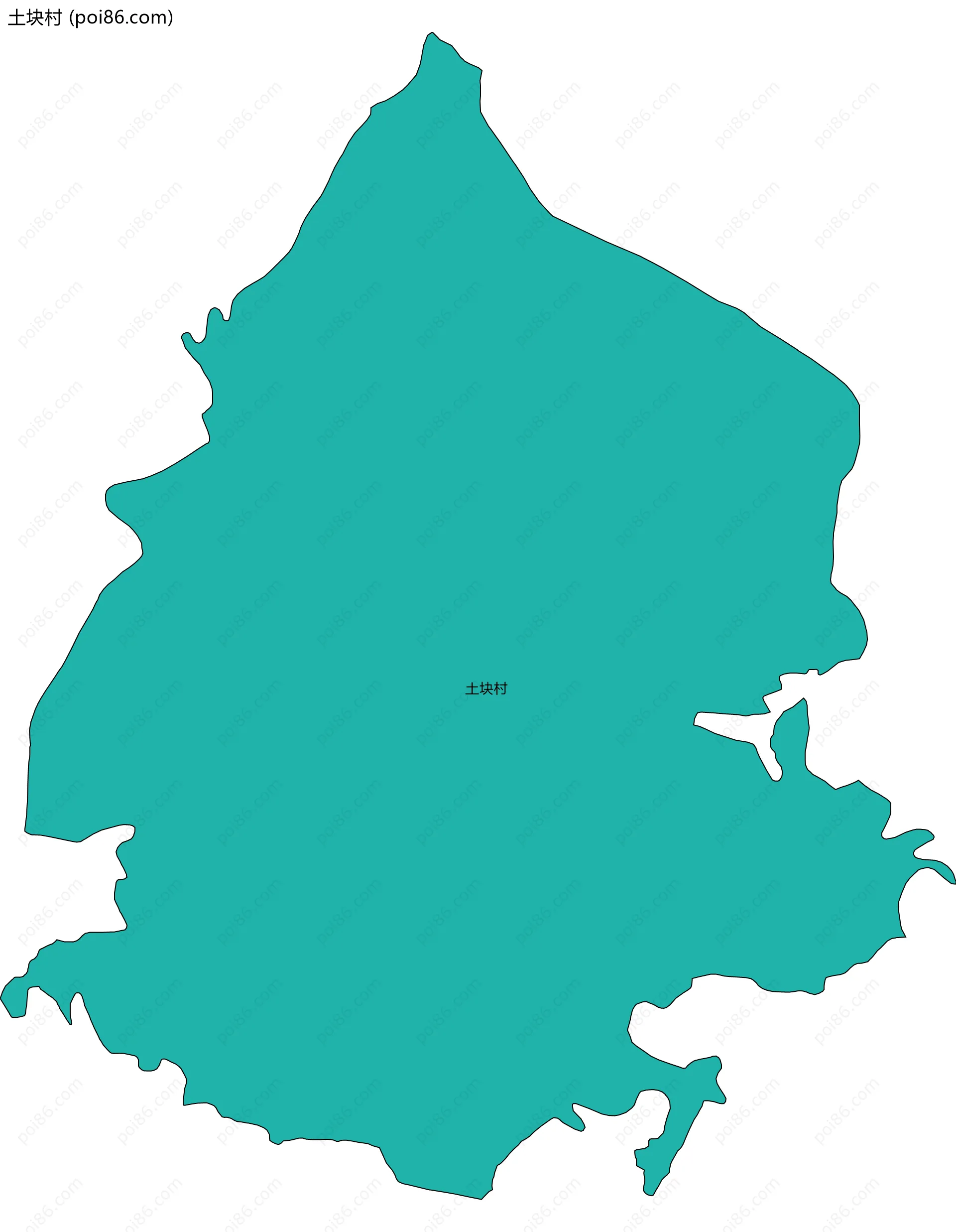 土块村边界地图