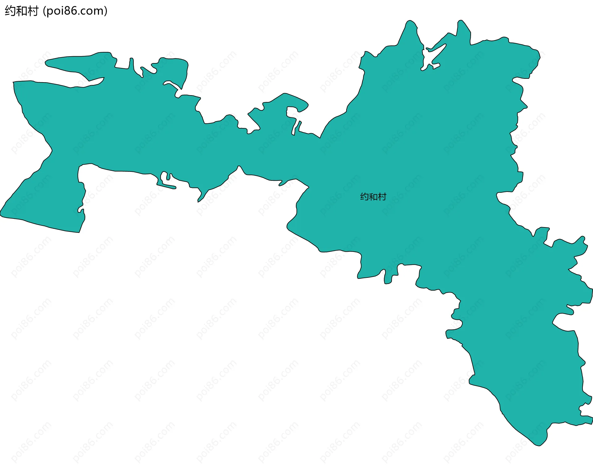 约和村边界地图