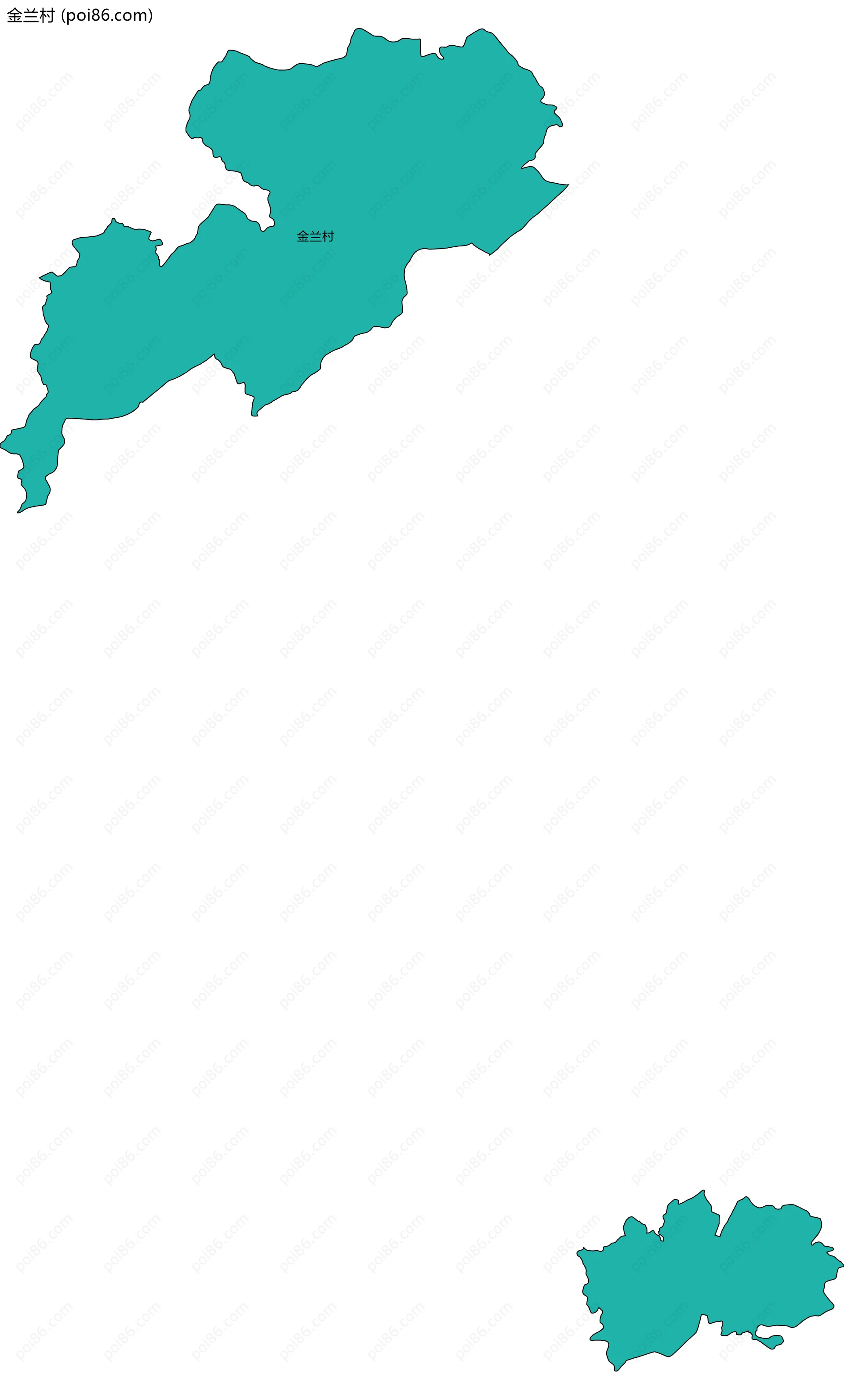 金兰村边界地图