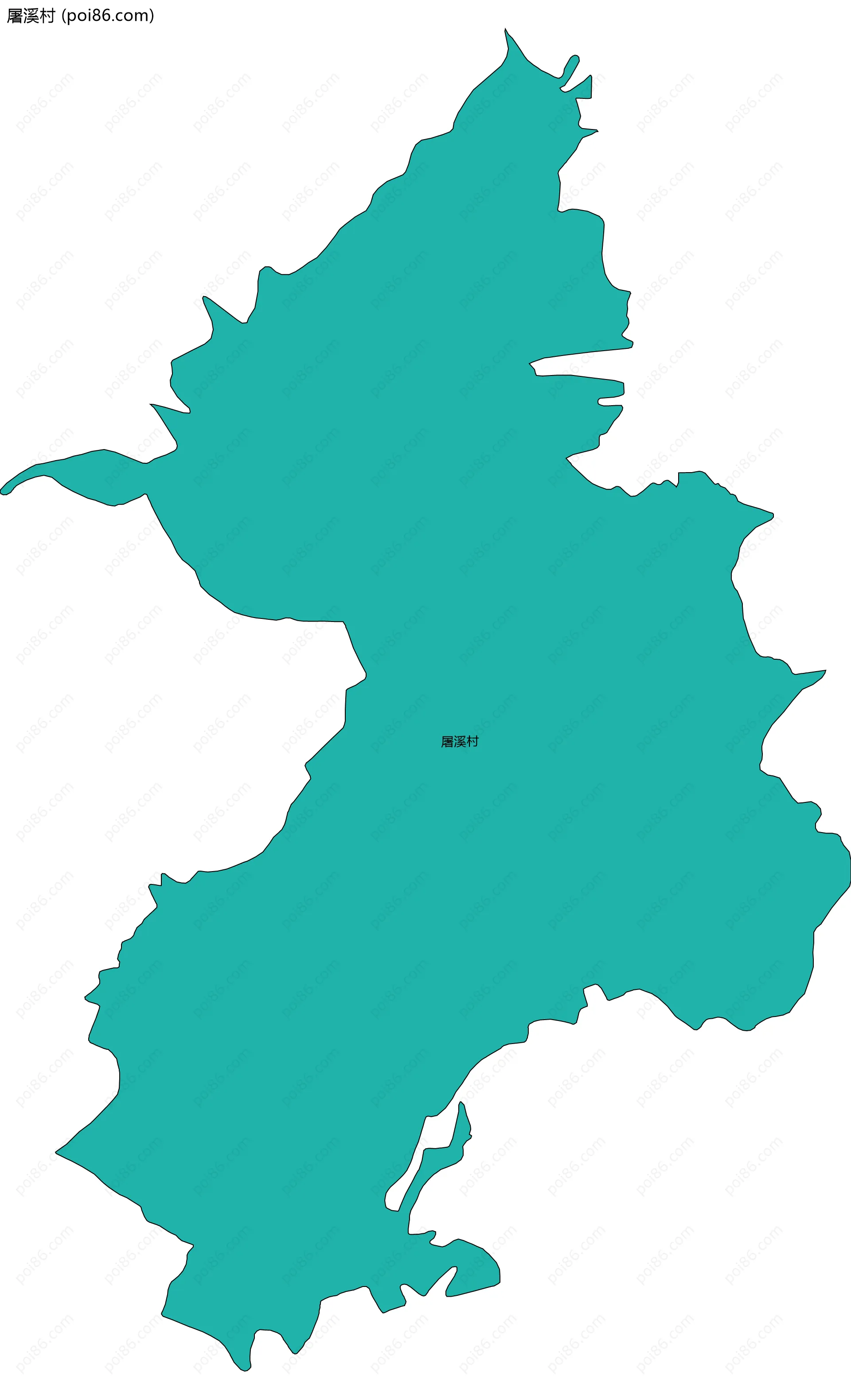 屠溪村边界地图