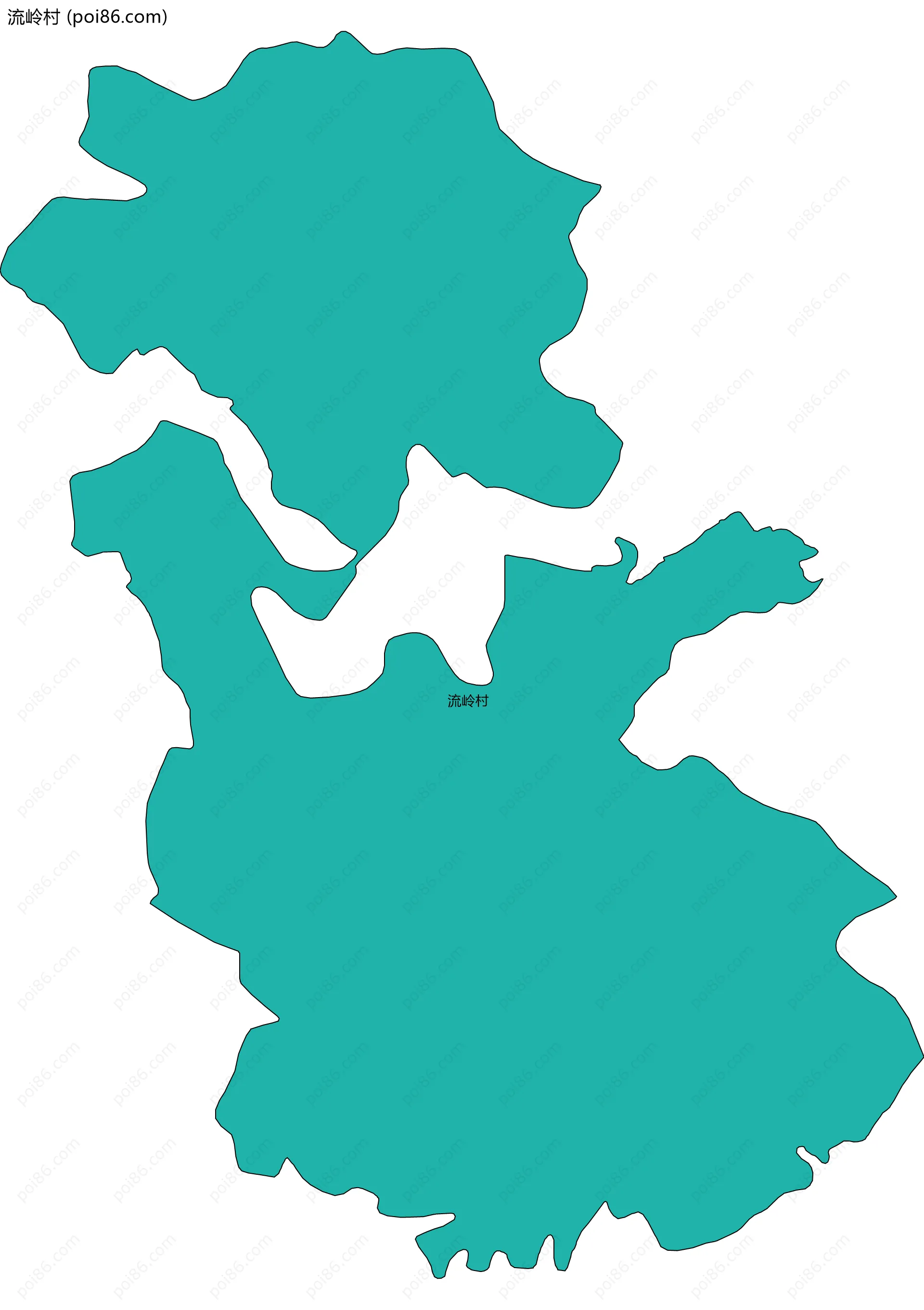 流岭村边界地图