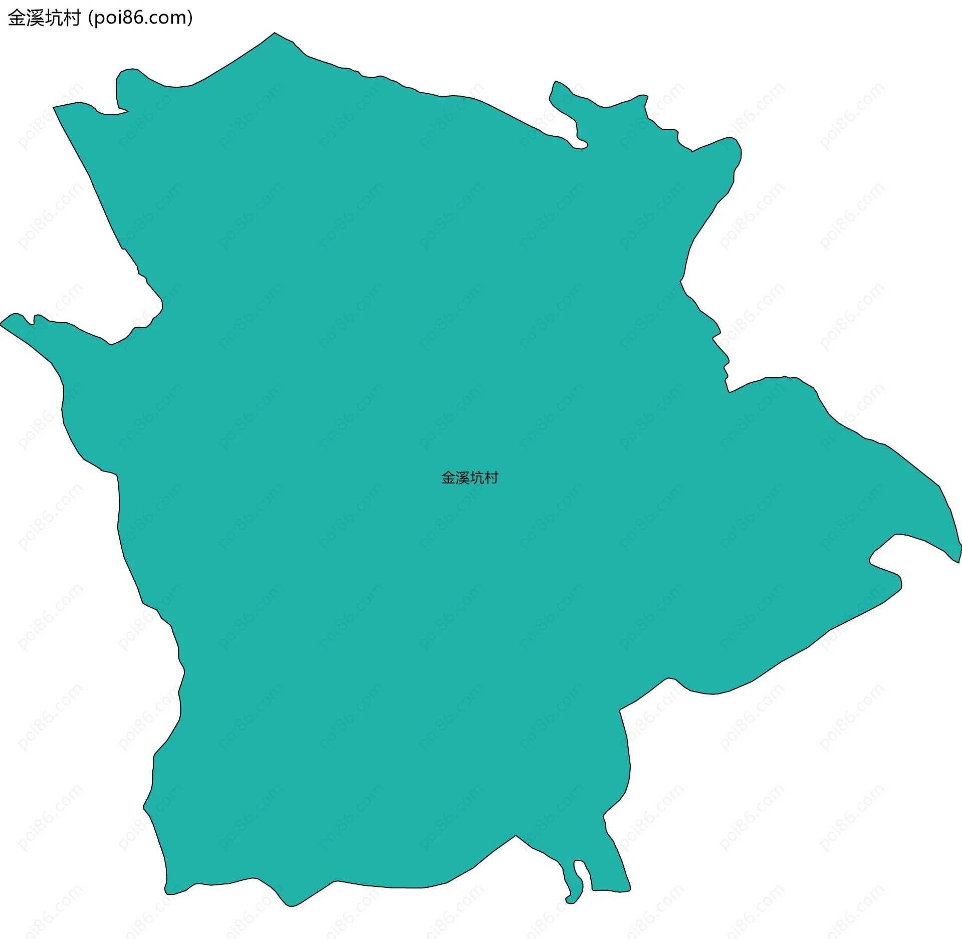 金溪坑村边界地图