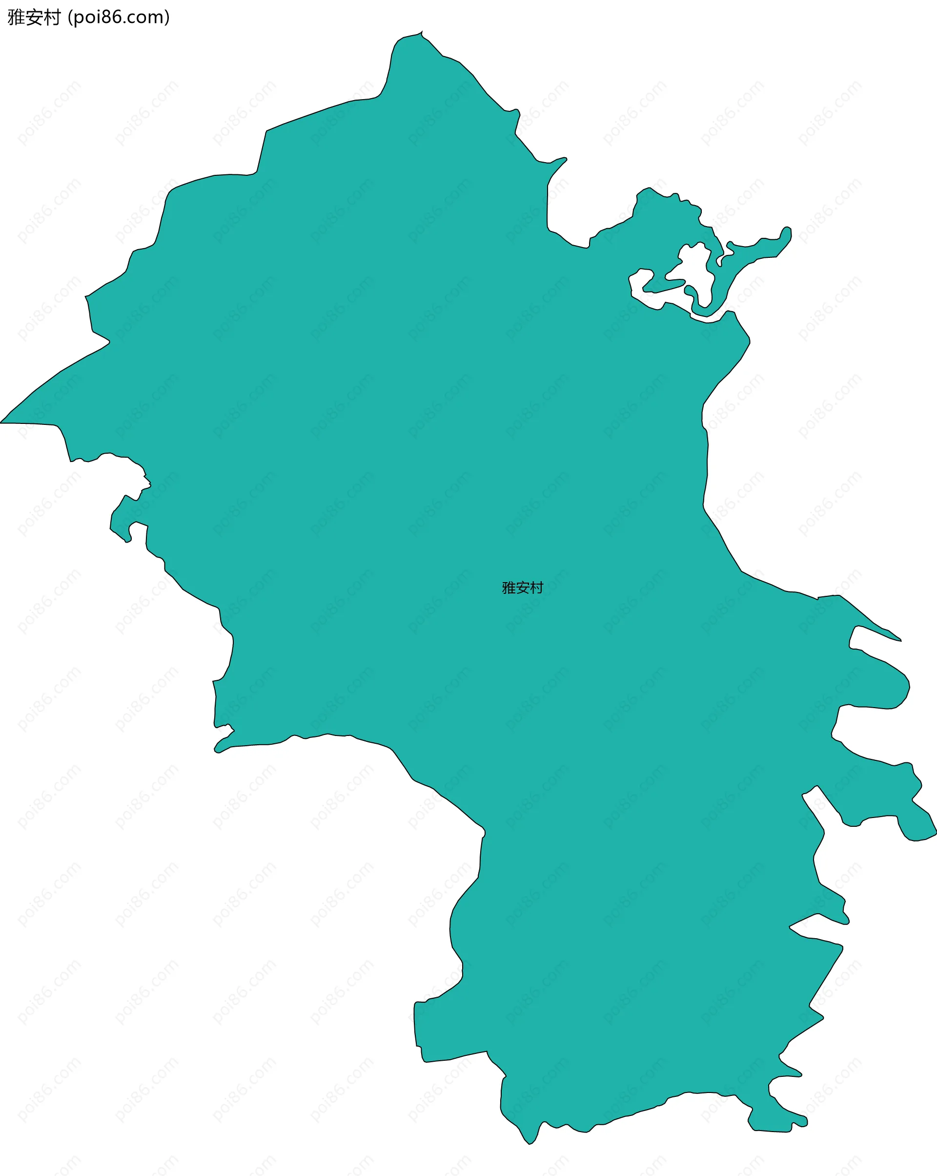 雅安村边界地图