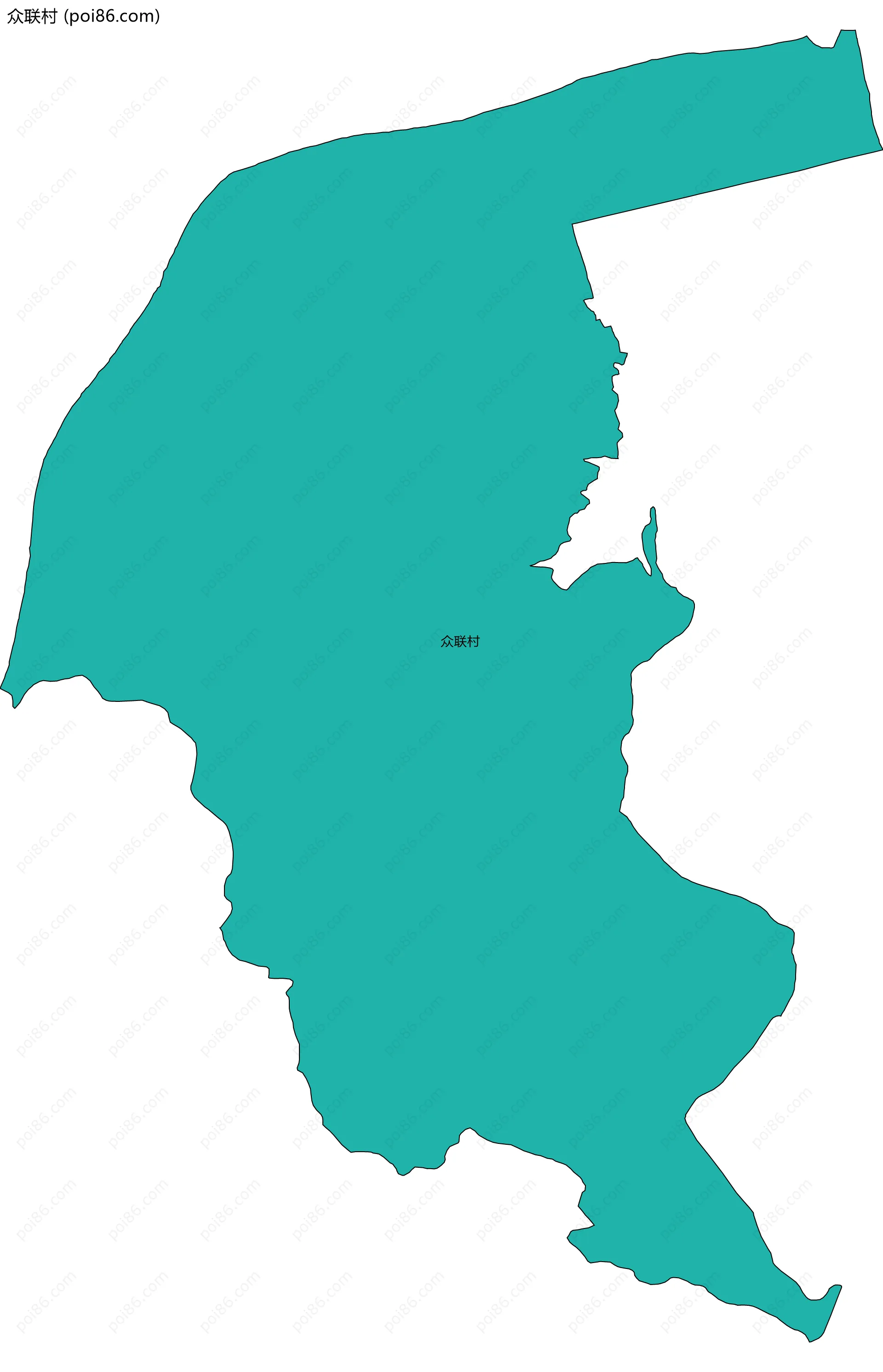 众联村边界地图