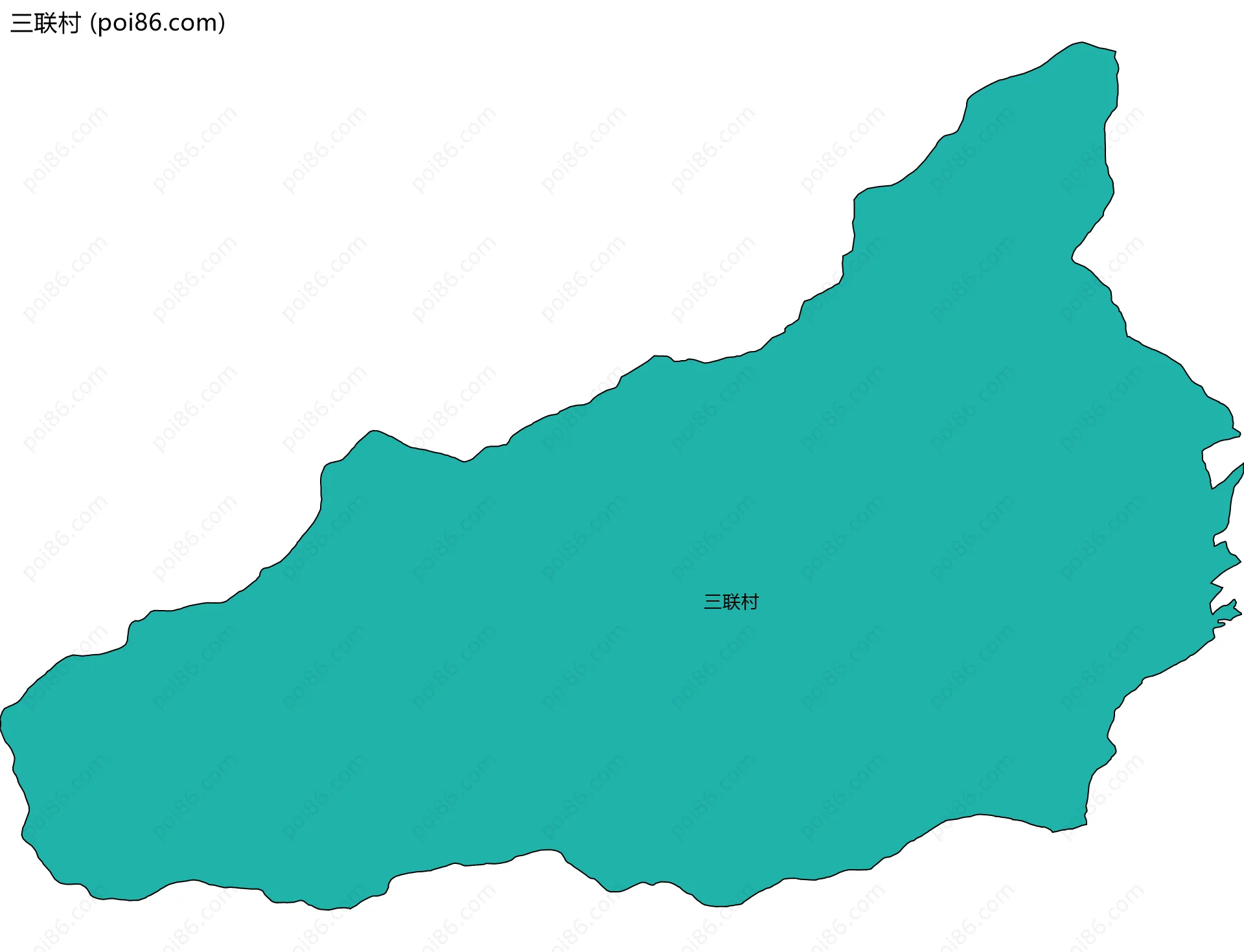 三联村边界地图