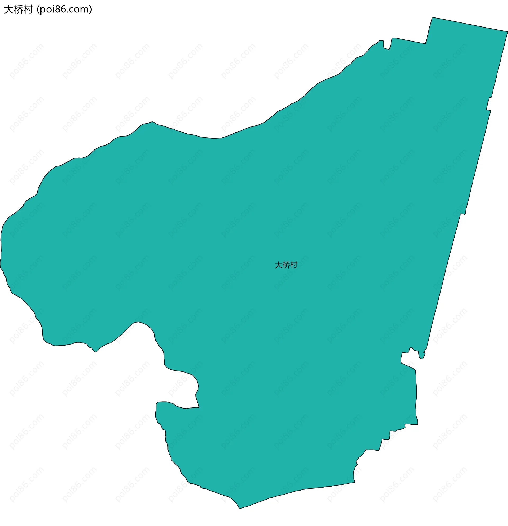 大桥村边界地图
