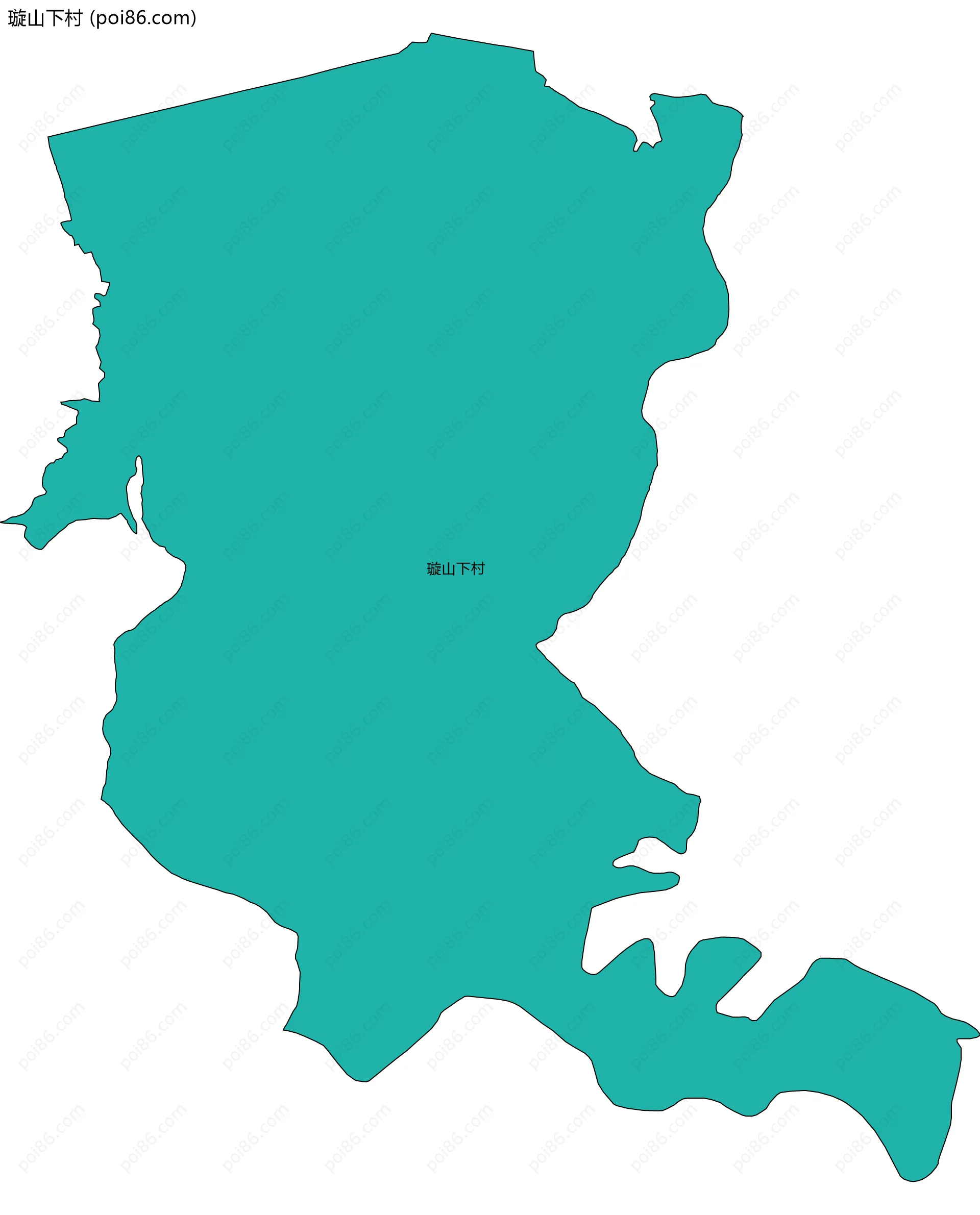 璇山下村边界地图