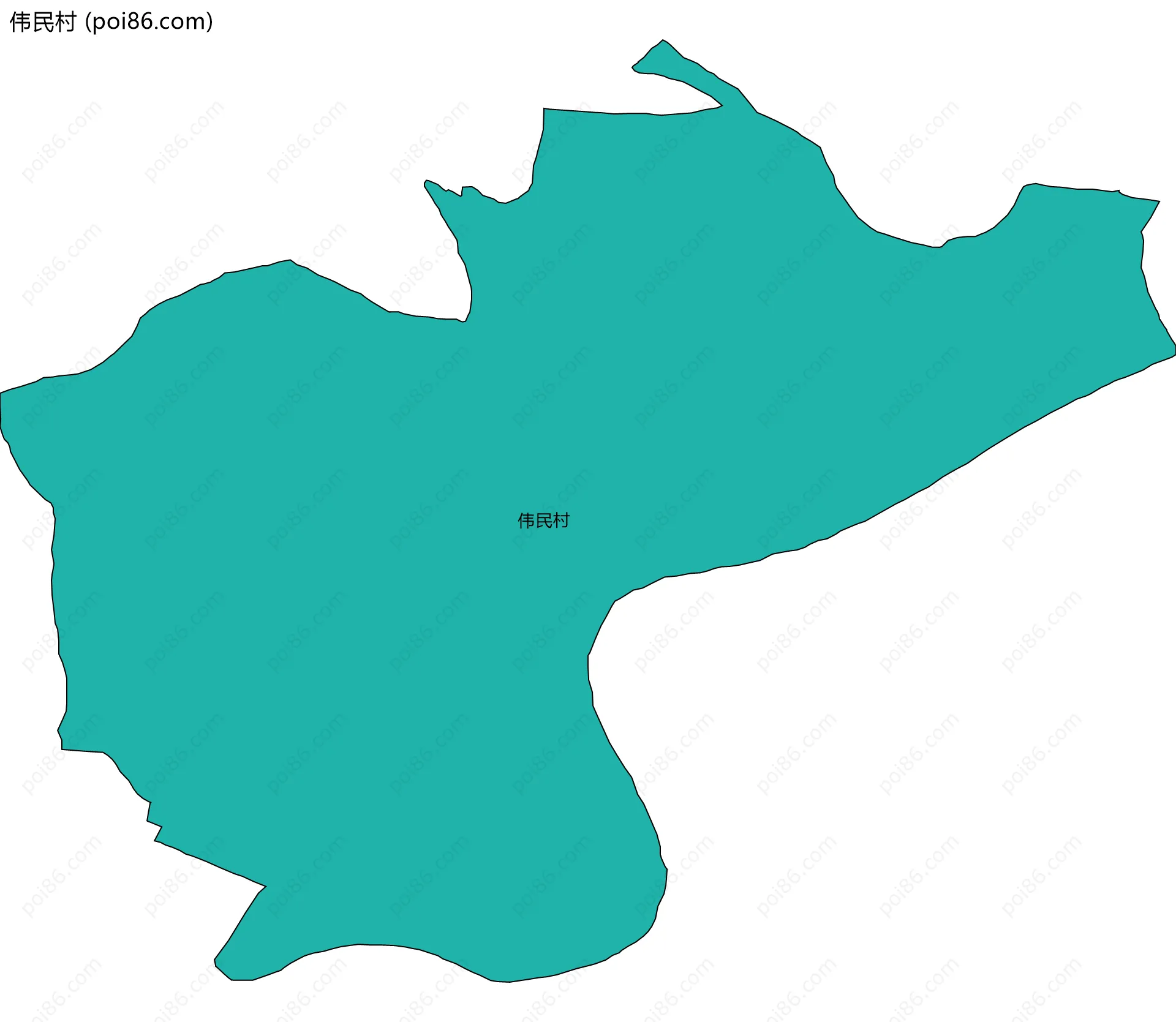 伟民村边界地图