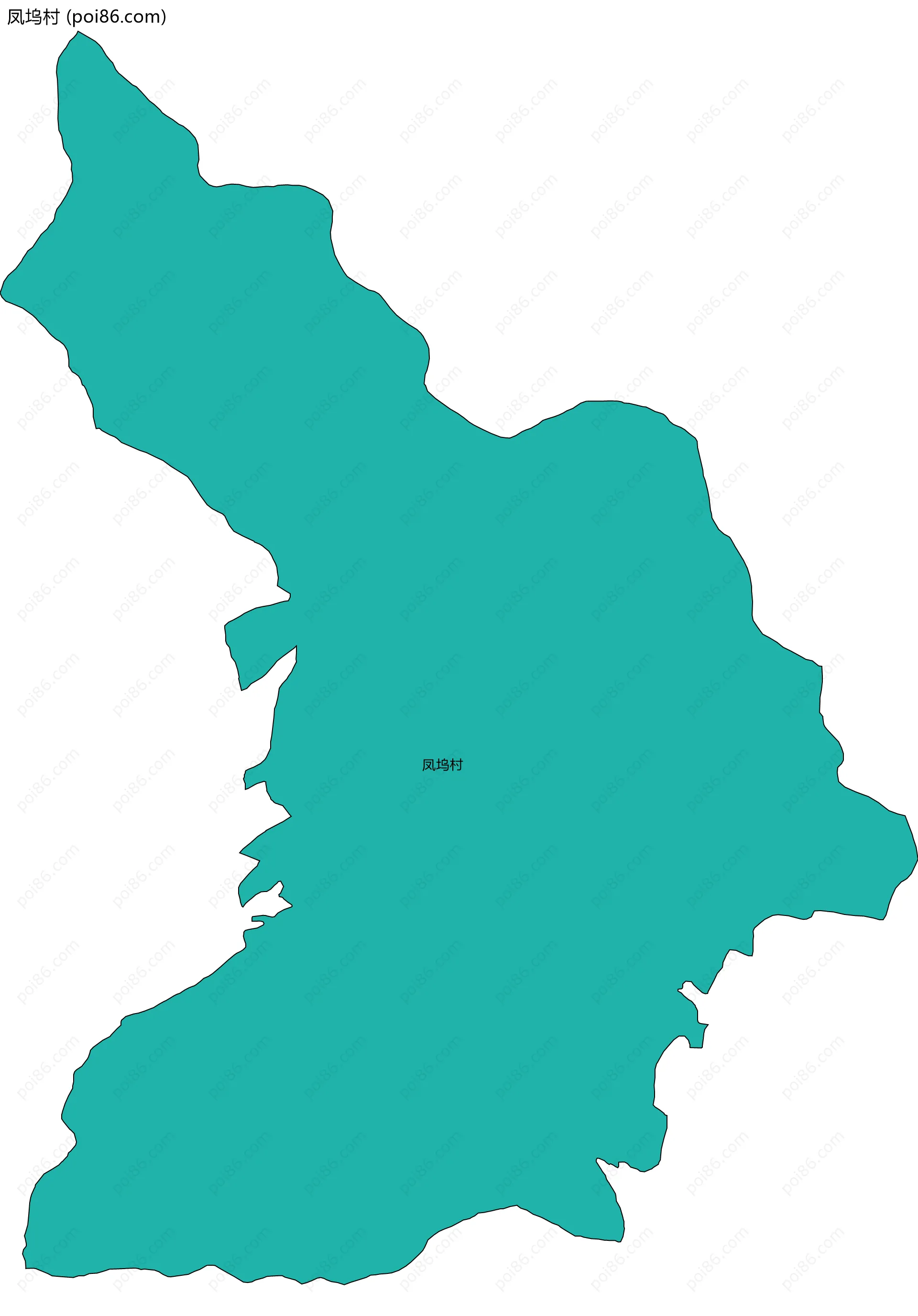 凤坞村边界地图
