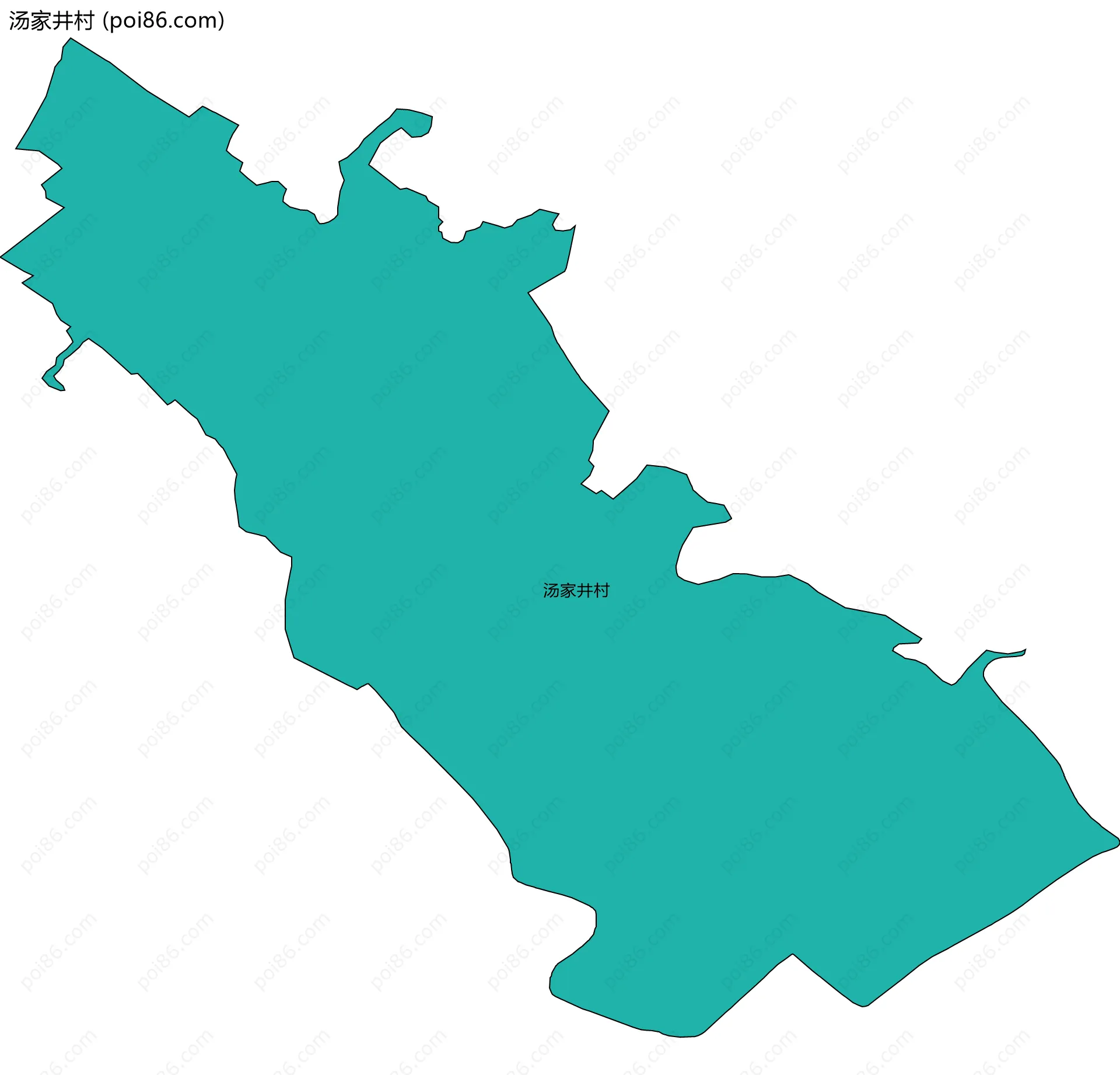 汤家井村边界地图