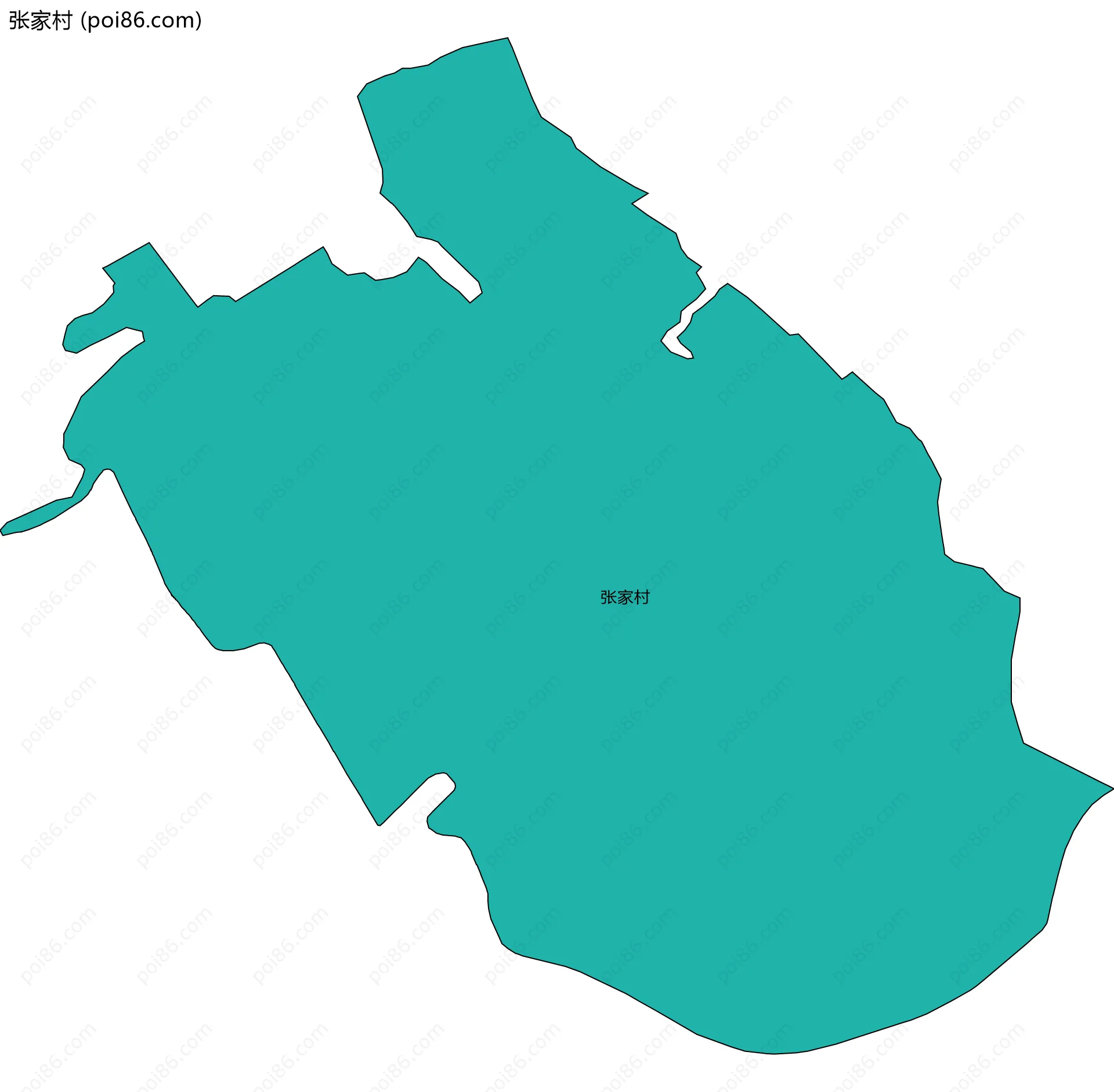 张家村边界地图