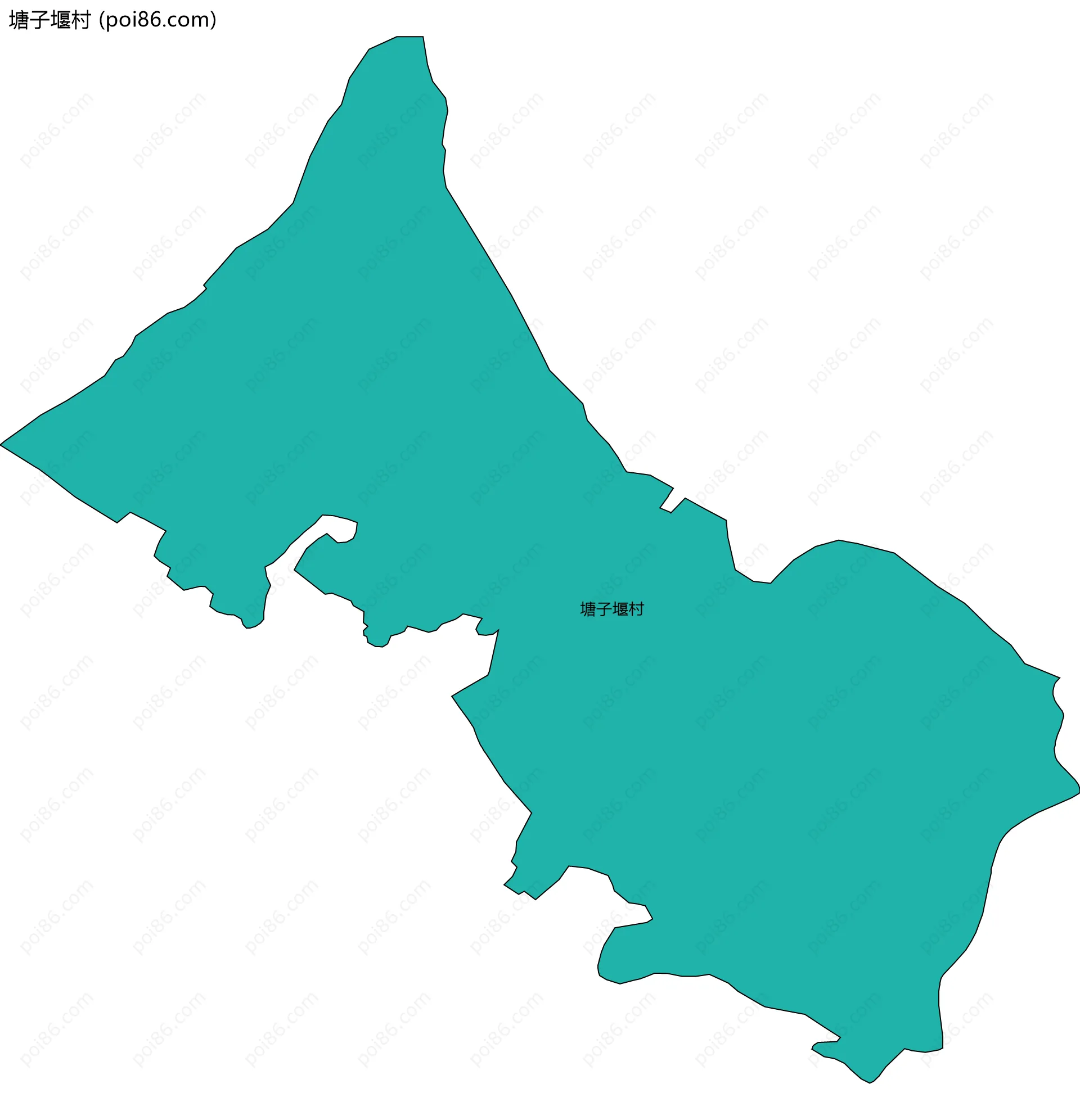 塘子堰村边界地图