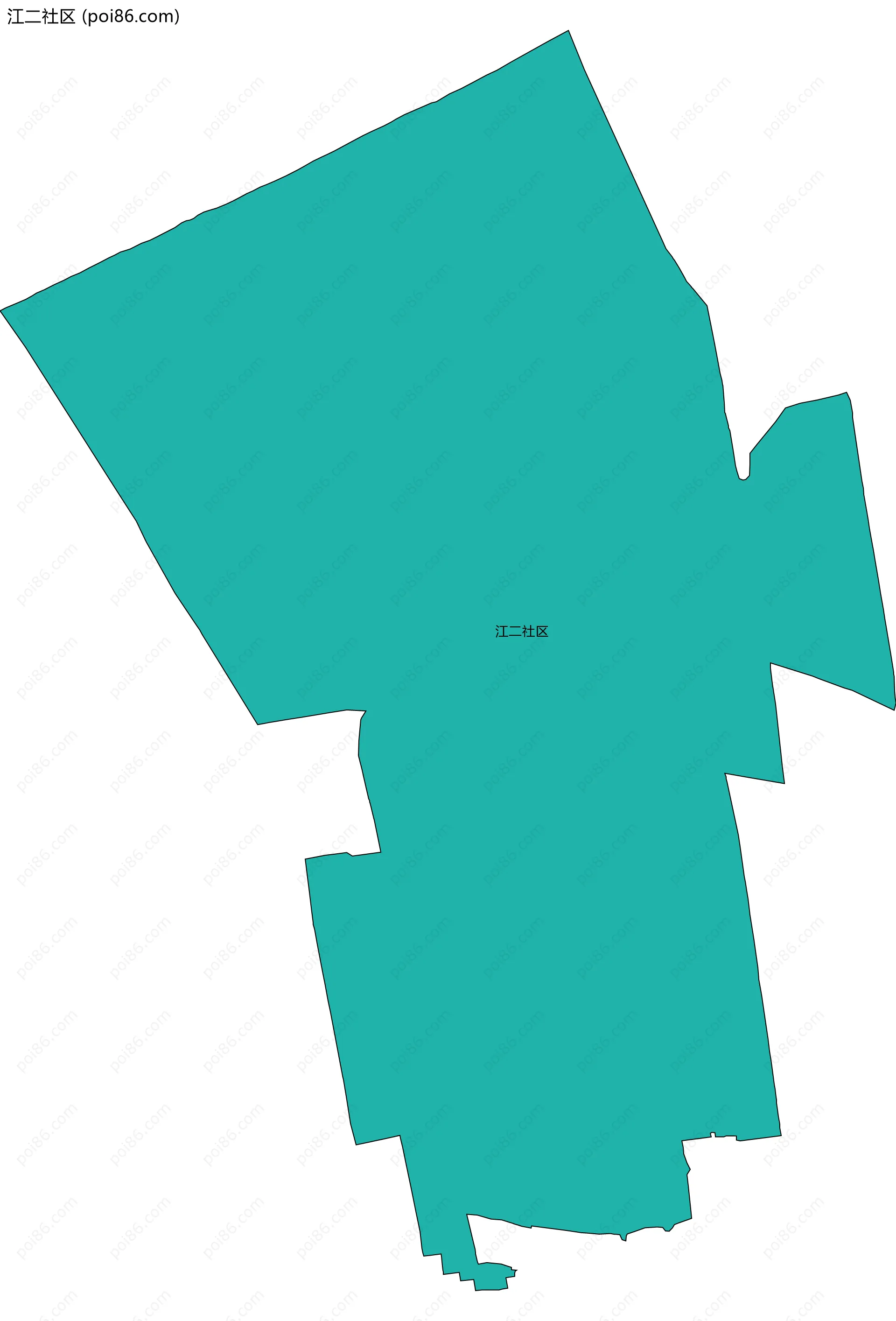 江二社区边界地图