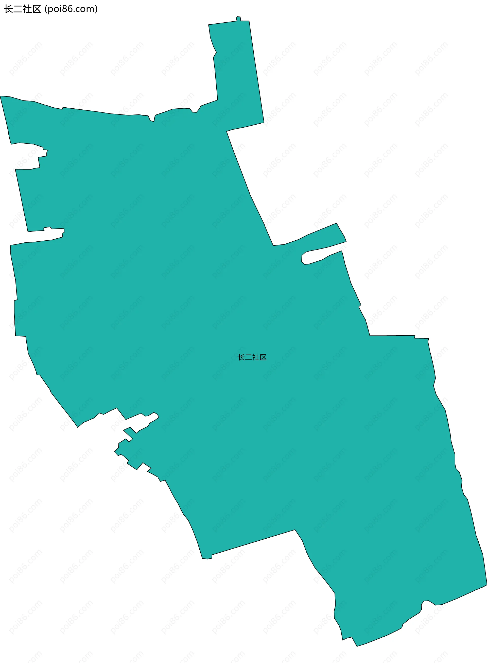 长二社区边界地图