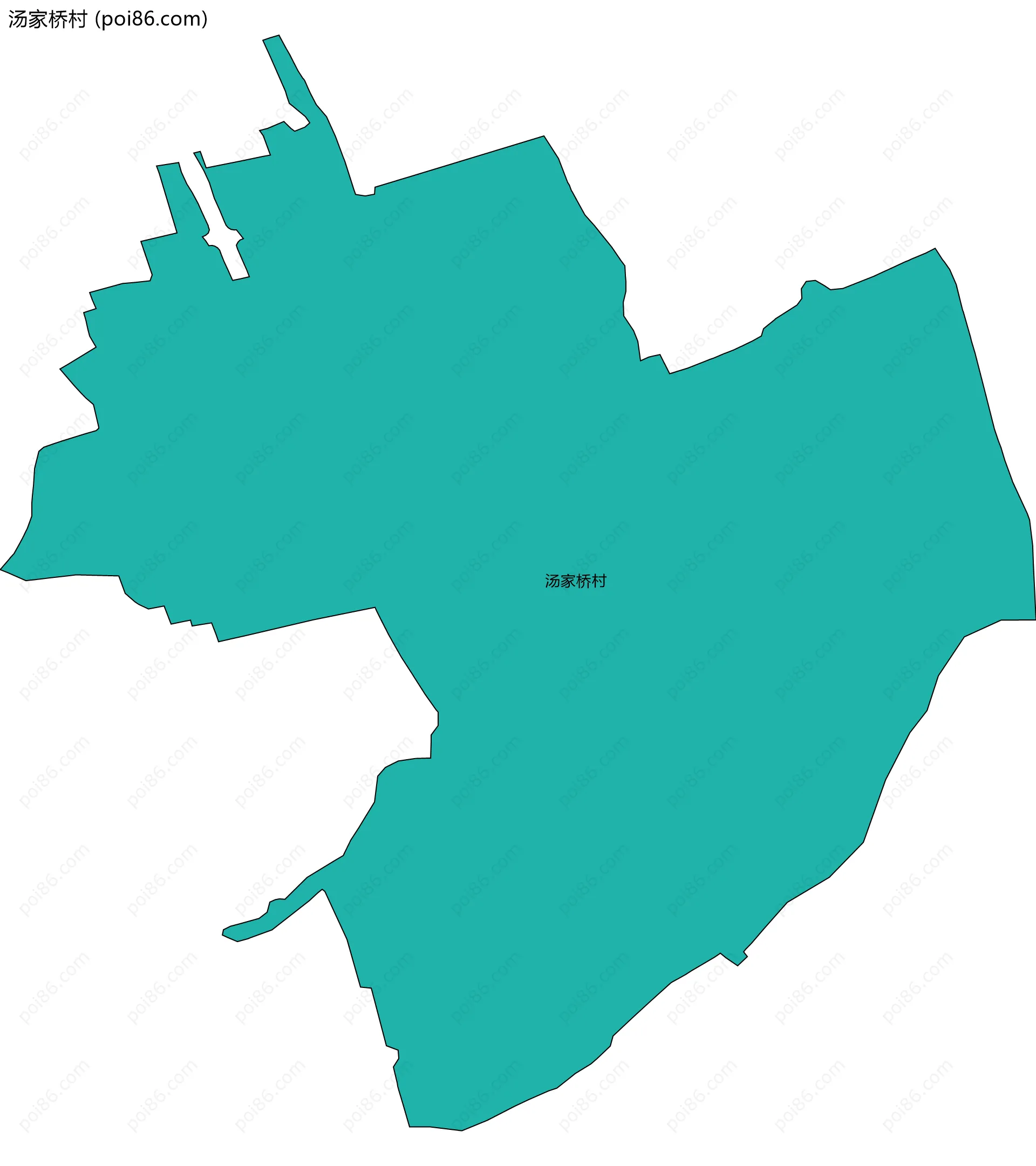 汤家桥村边界地图