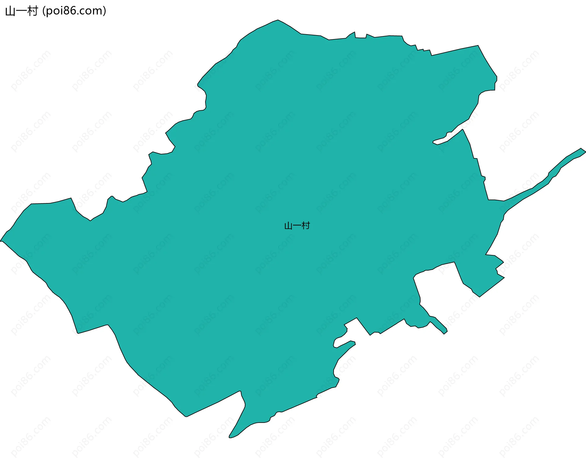 山一村边界地图