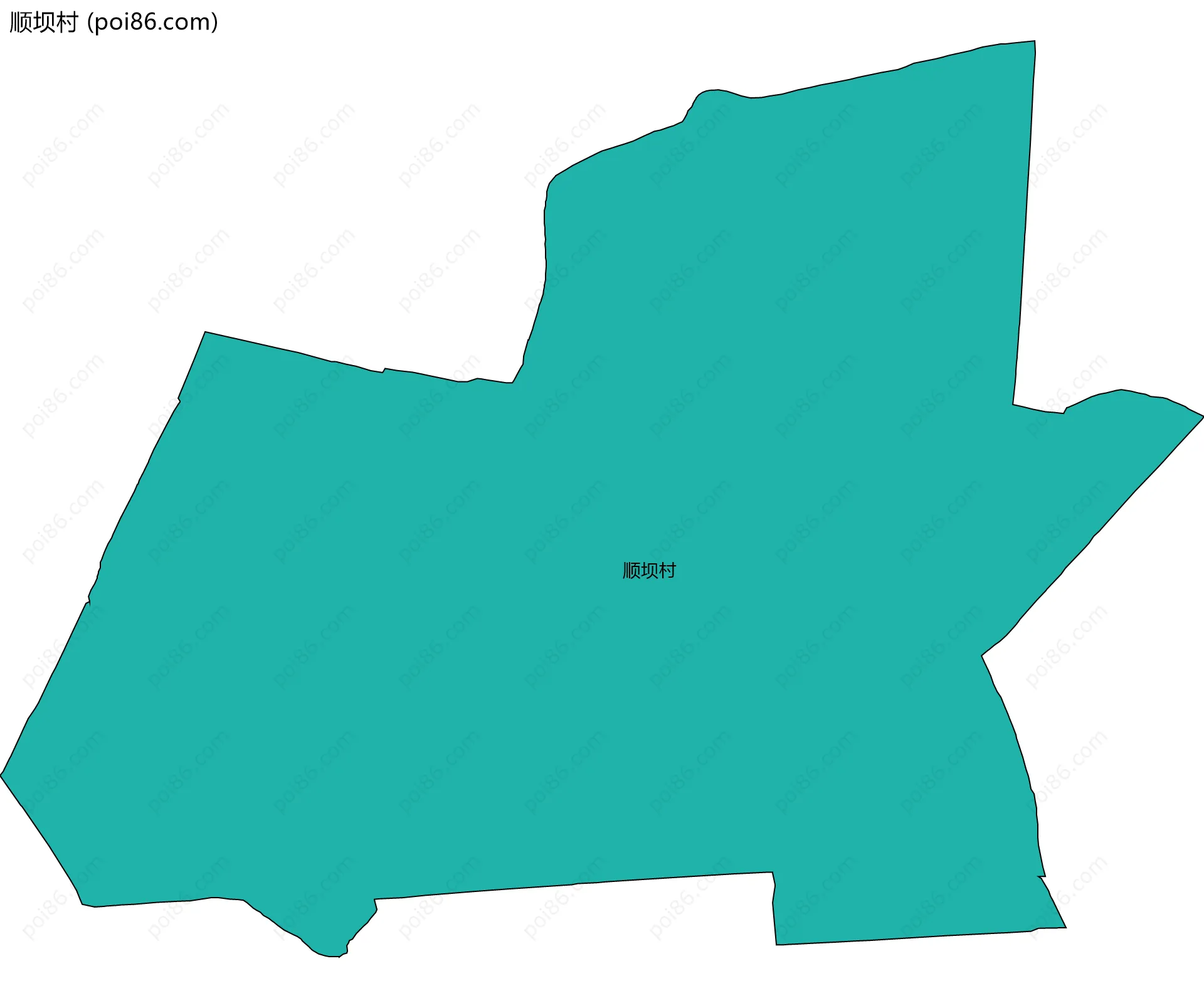 顺坝村边界地图