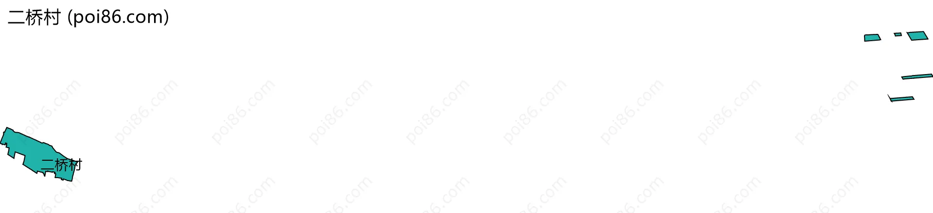 二桥村边界地图