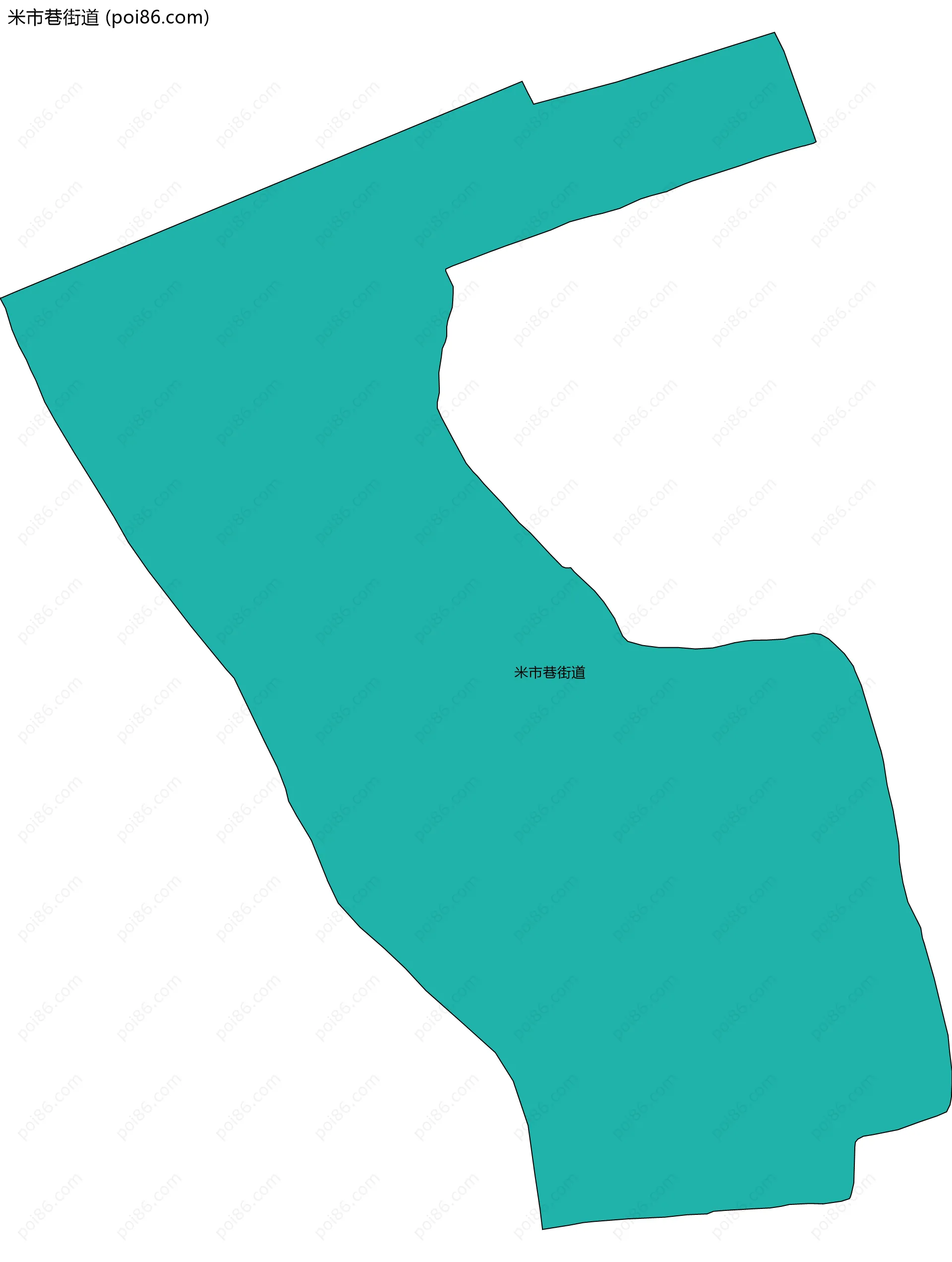 米市巷街道边界地图