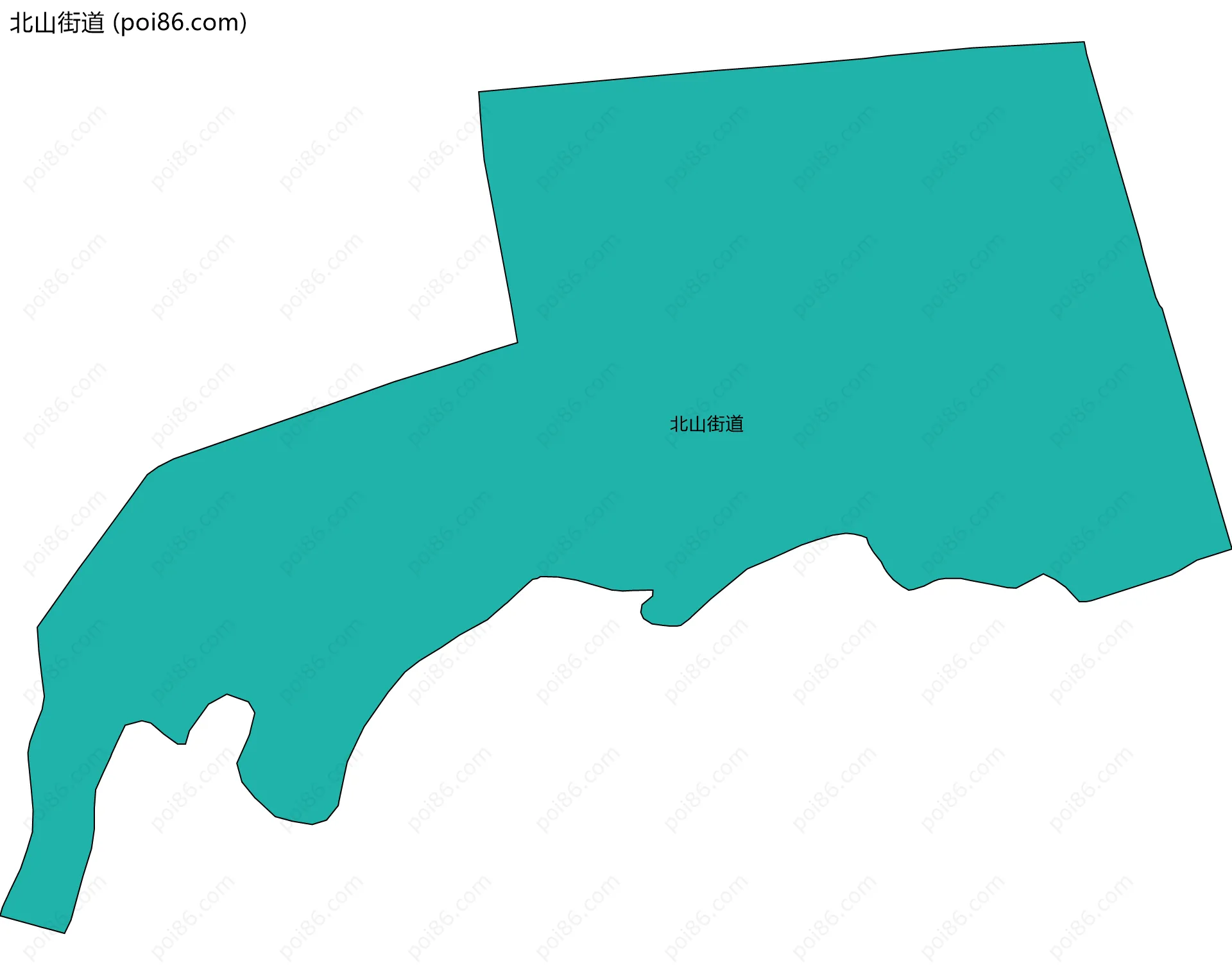 北山街道边界地图