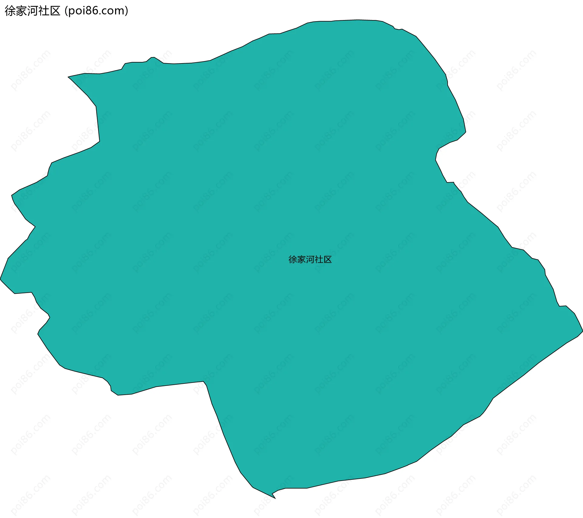 徐家河社区边界地图