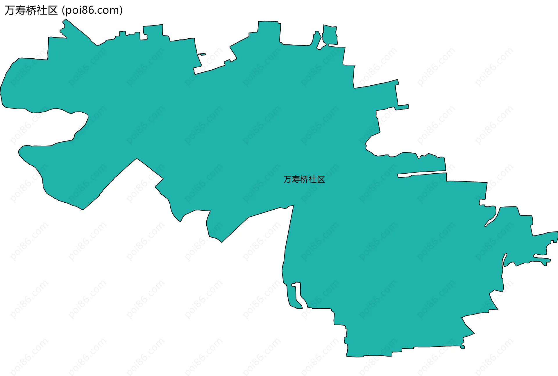 万寿桥社区边界地图