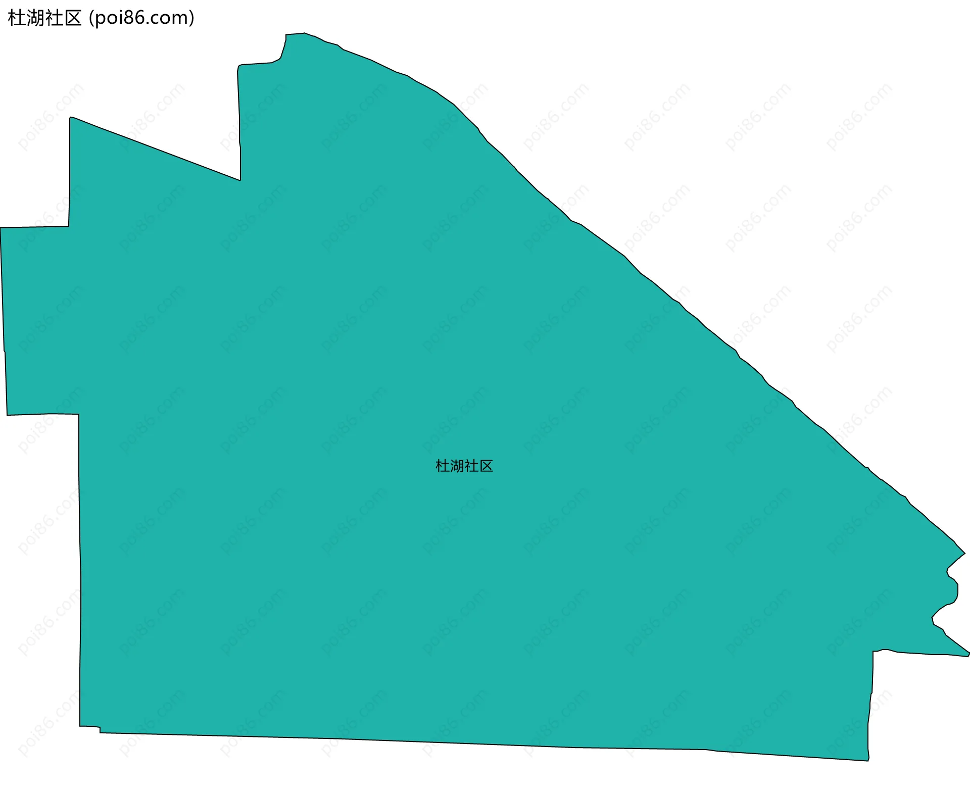 杜湖社区边界地图