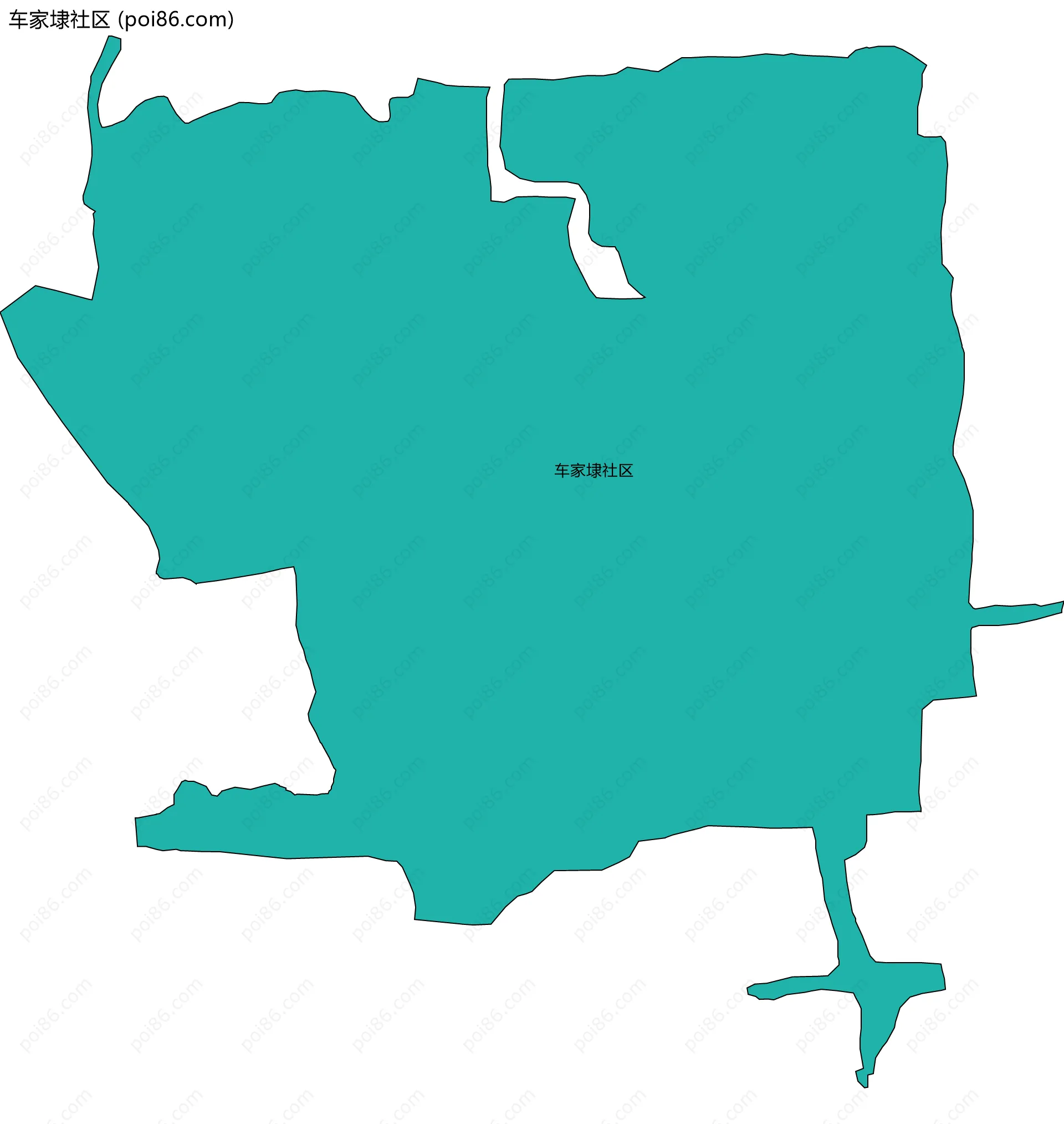 车家埭社区边界地图