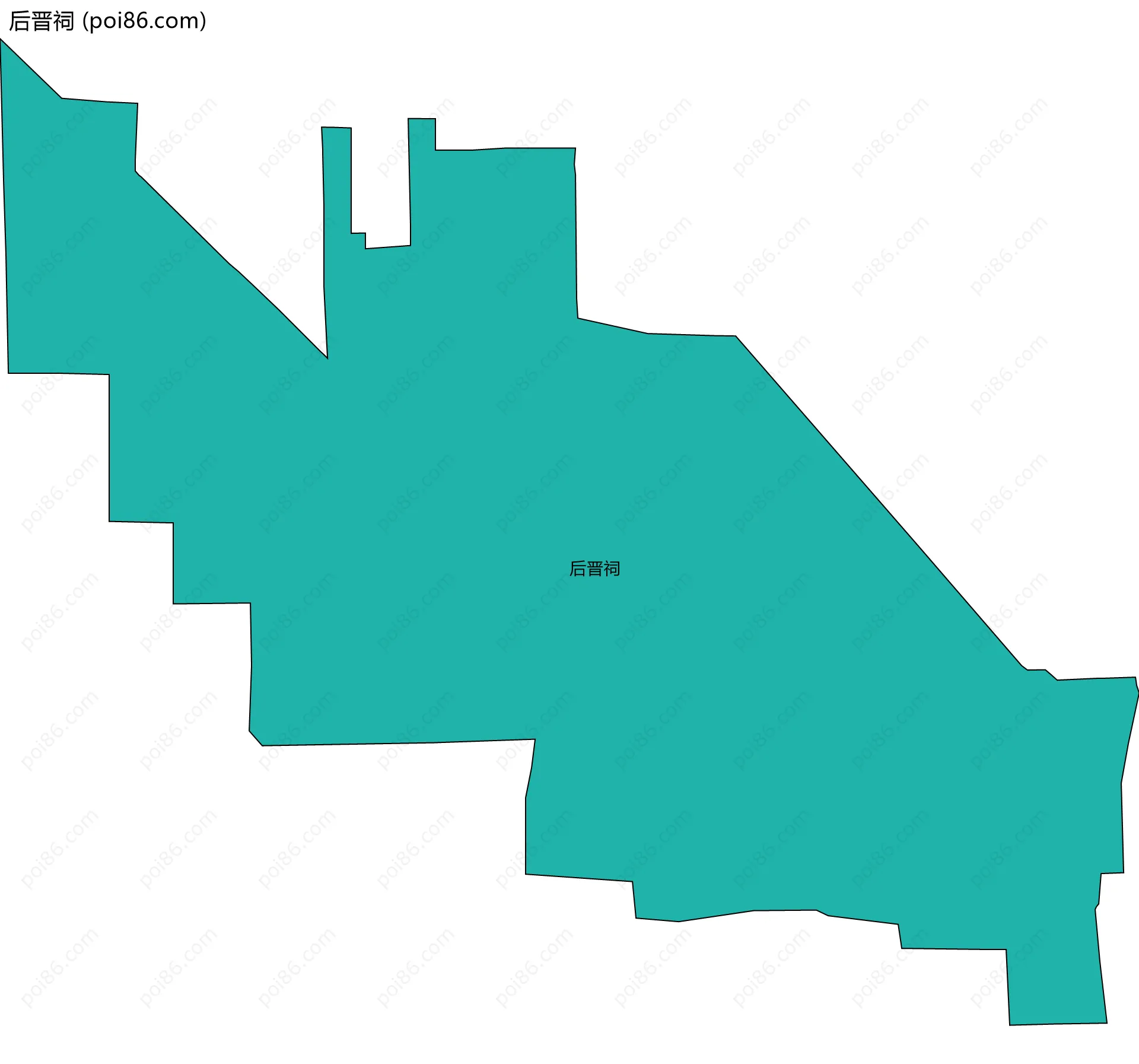 后晋祠边界地图