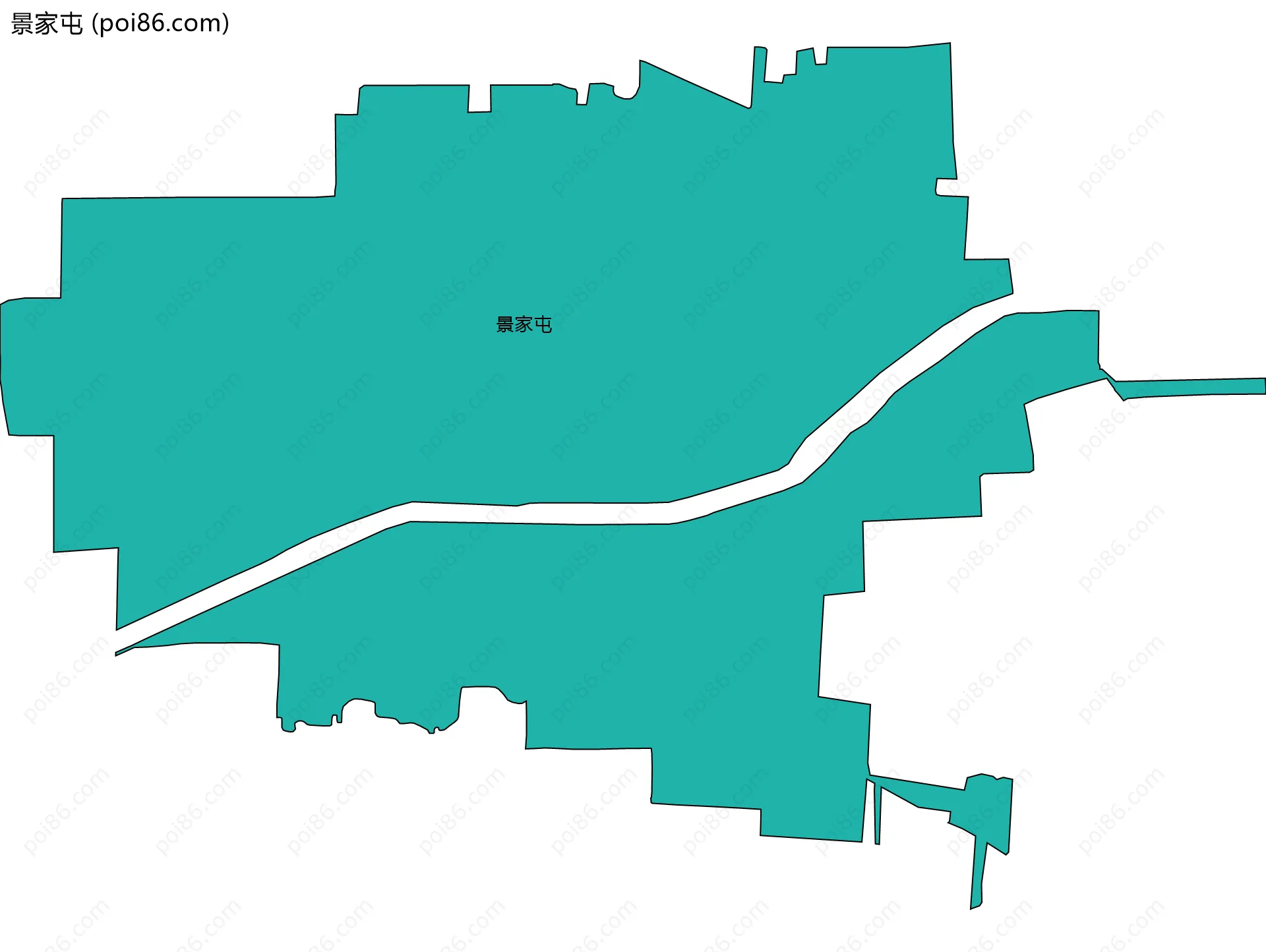 景家屯边界地图