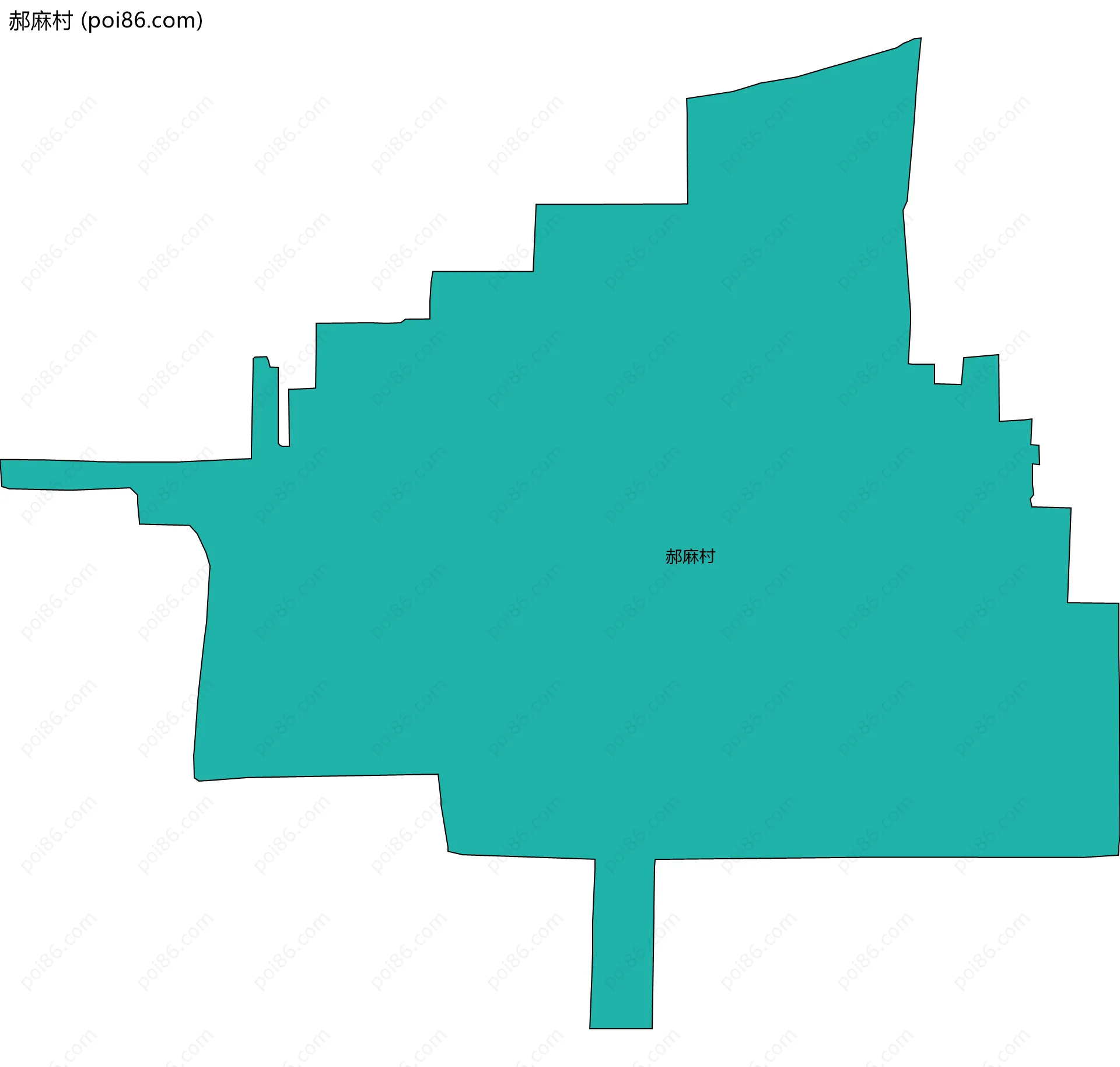 郝麻村边界地图