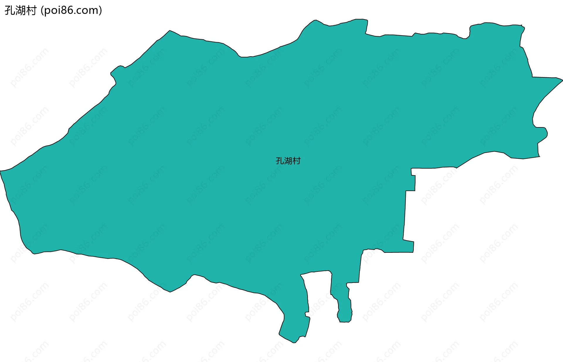孔湖村边界地图