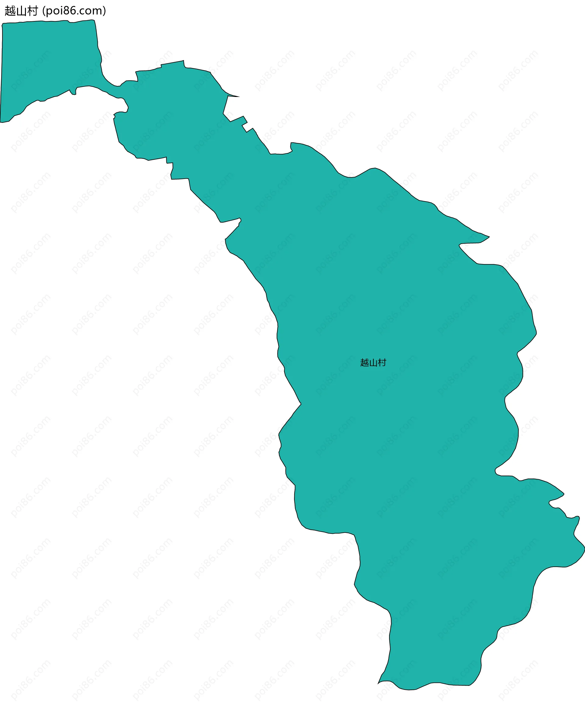 越山村边界地图