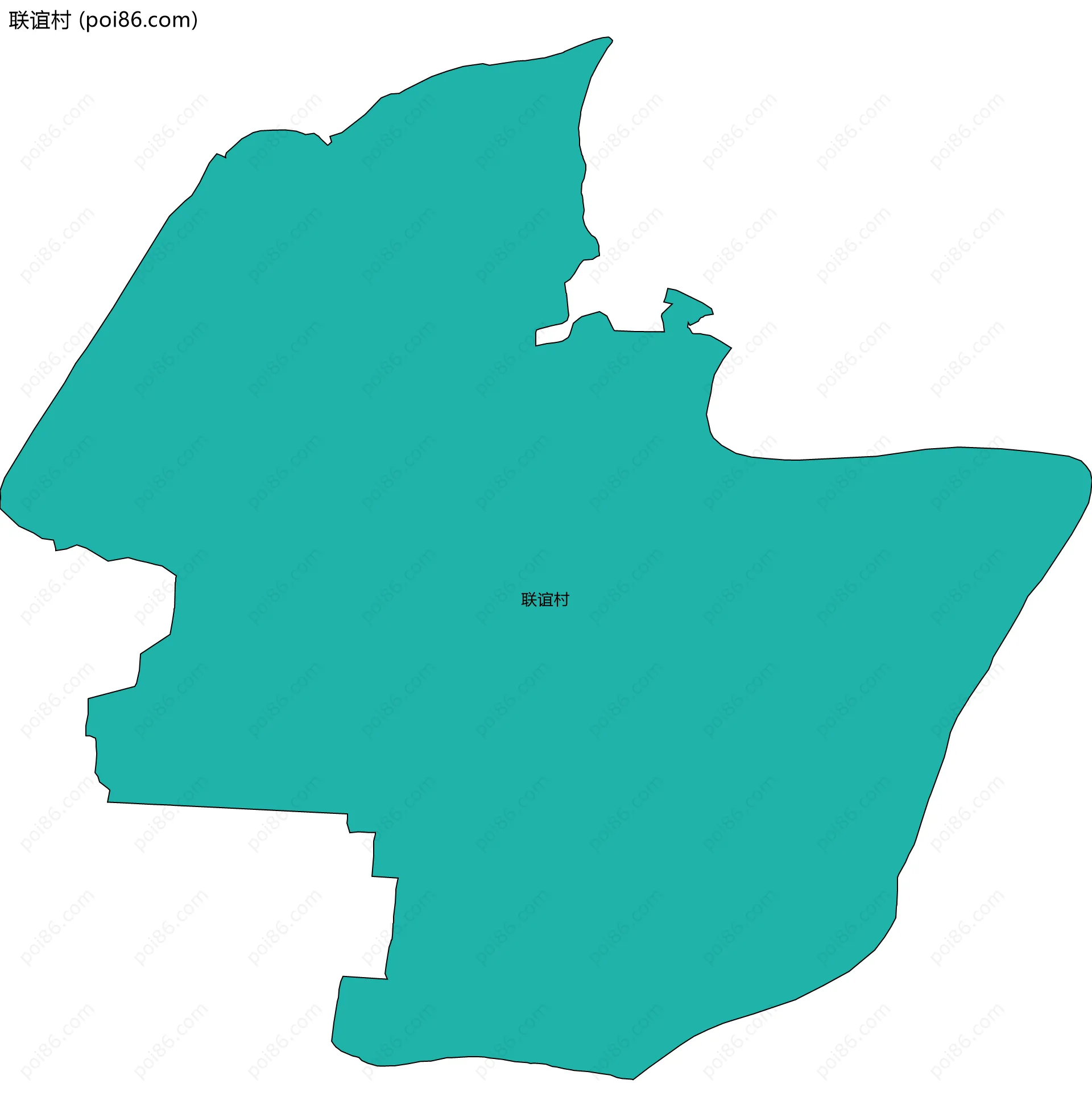 联谊村边界地图
