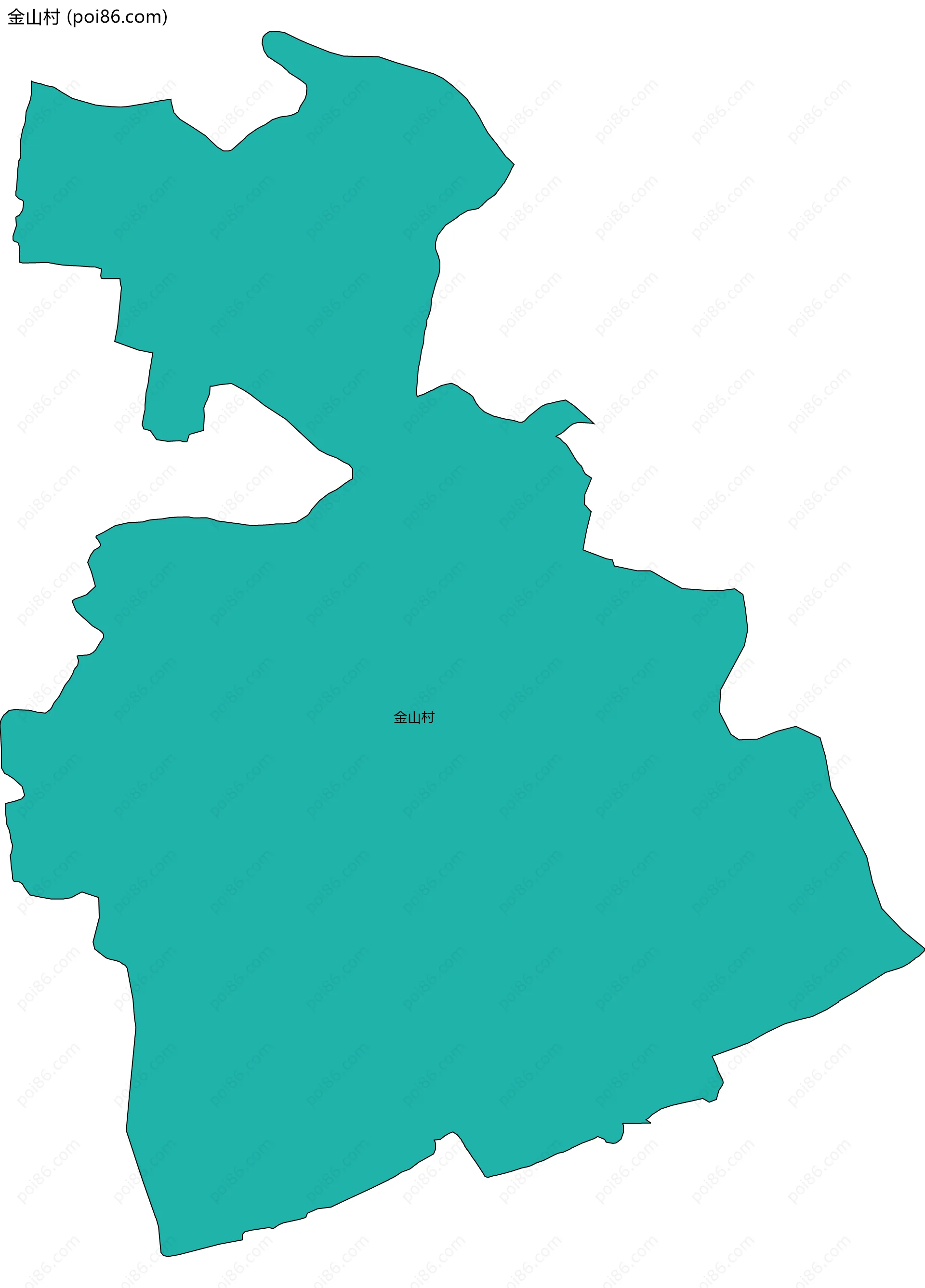 金山村边界地图