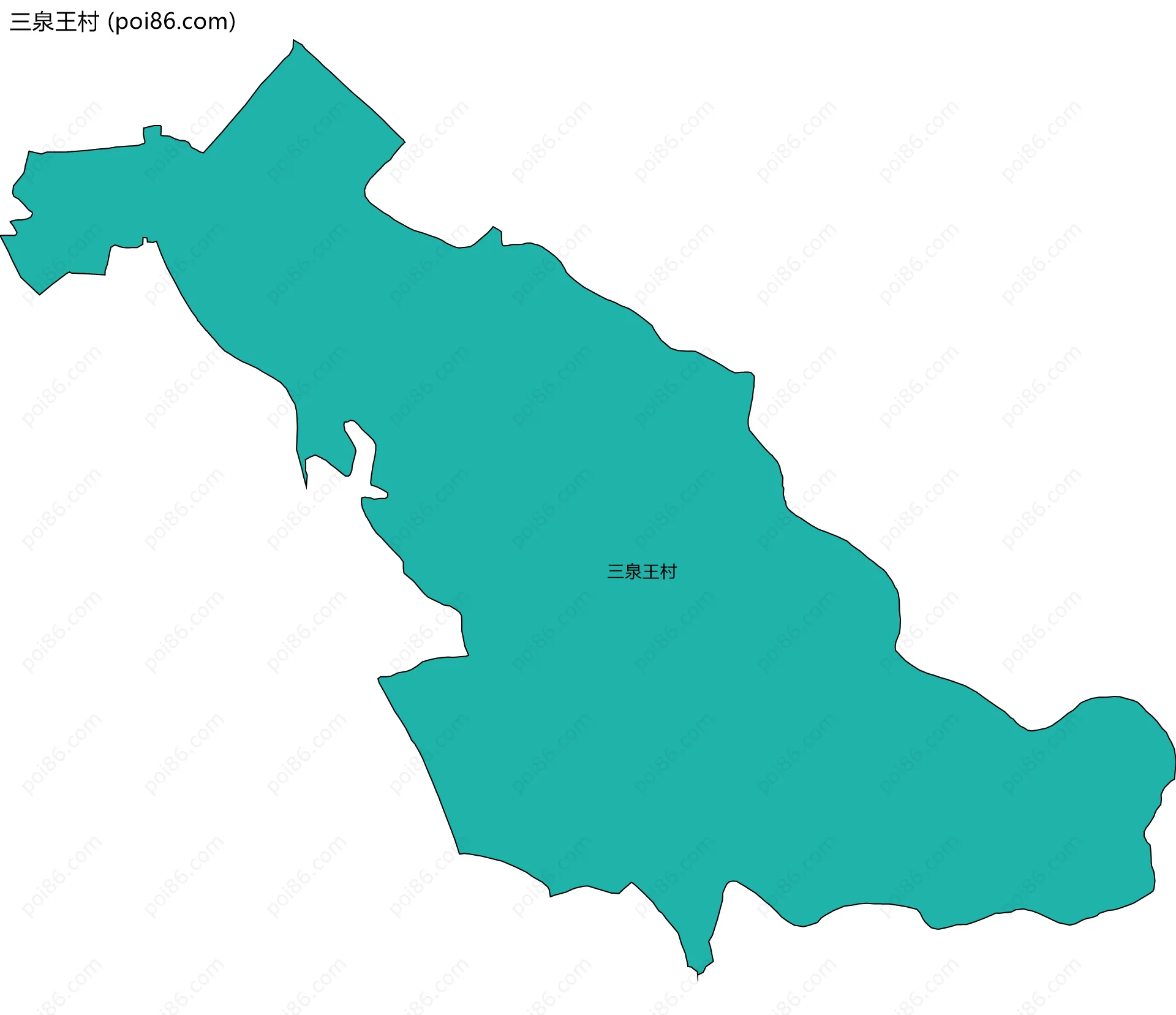 三泉王村边界地图