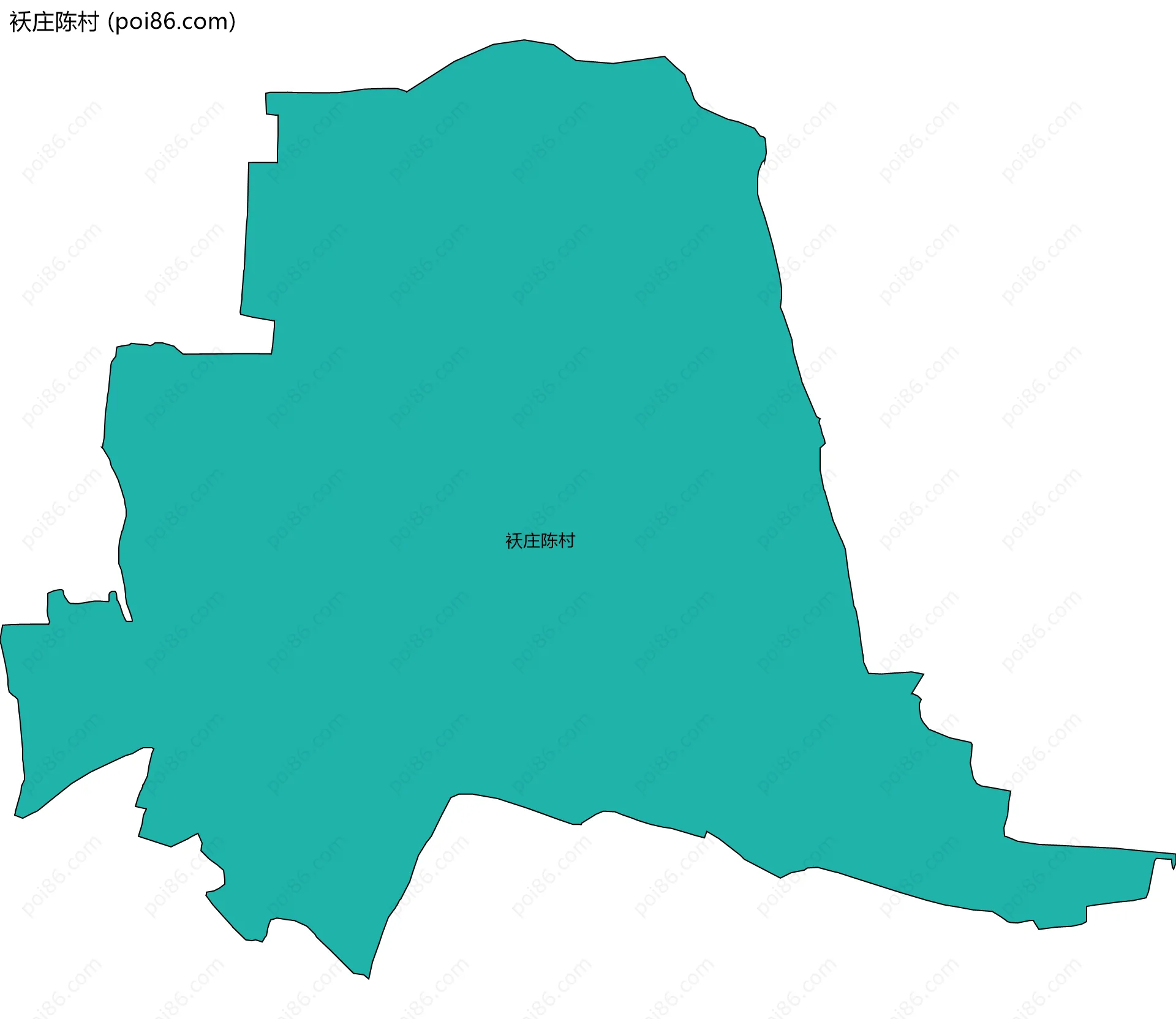 袄庄陈村边界地图
