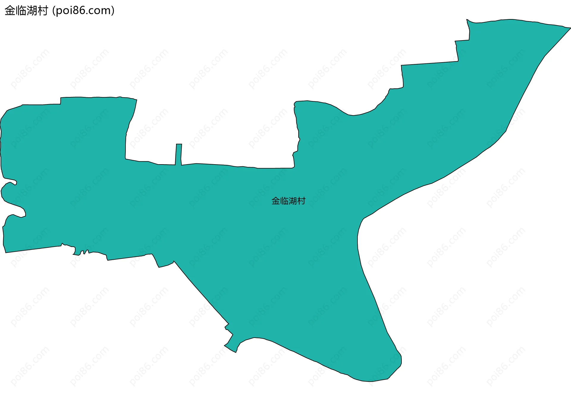 金临湖村边界地图