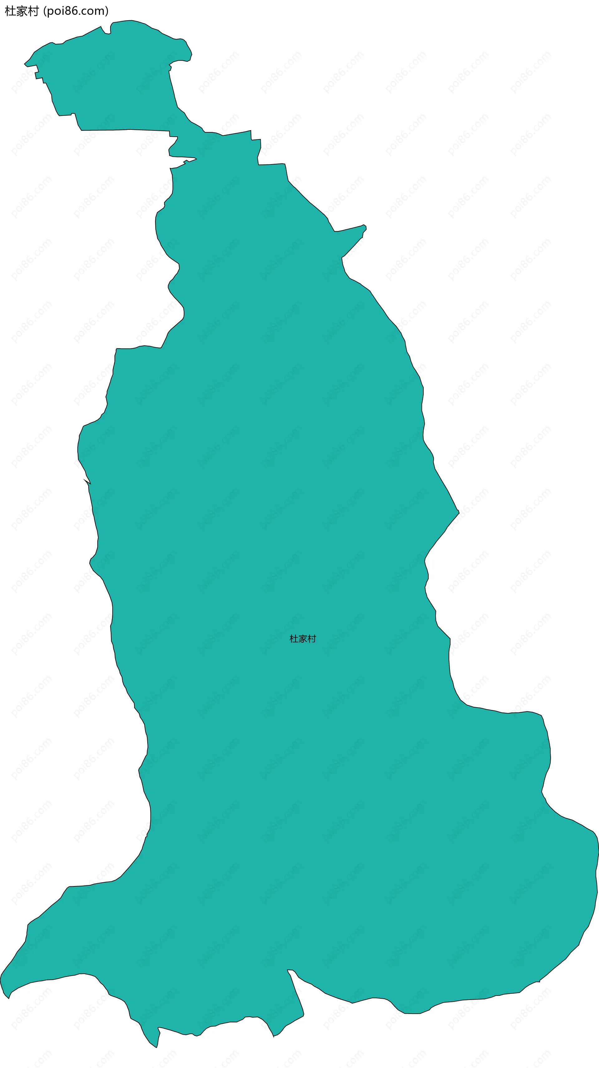 杜家村边界地图