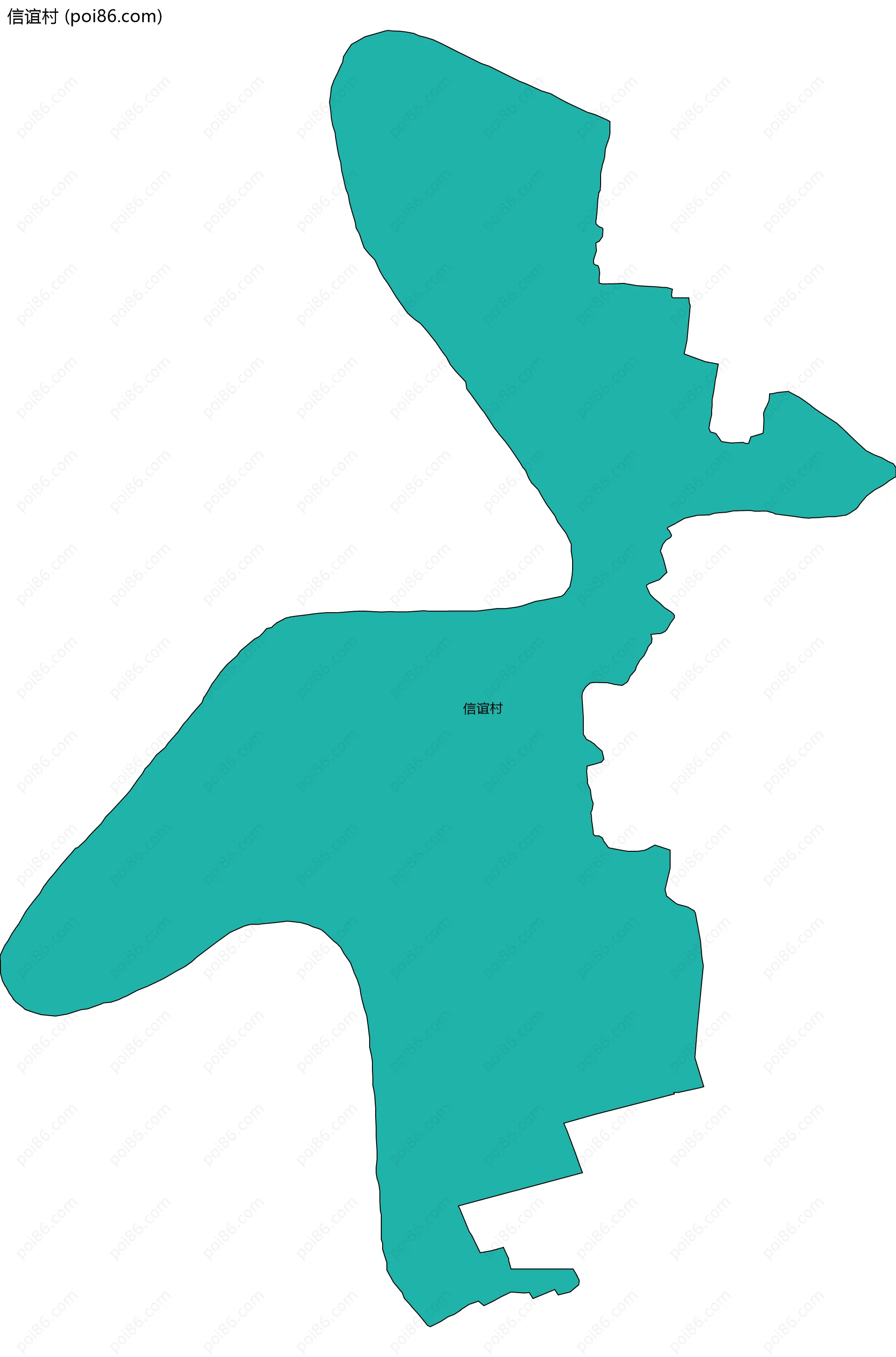 信谊村边界地图